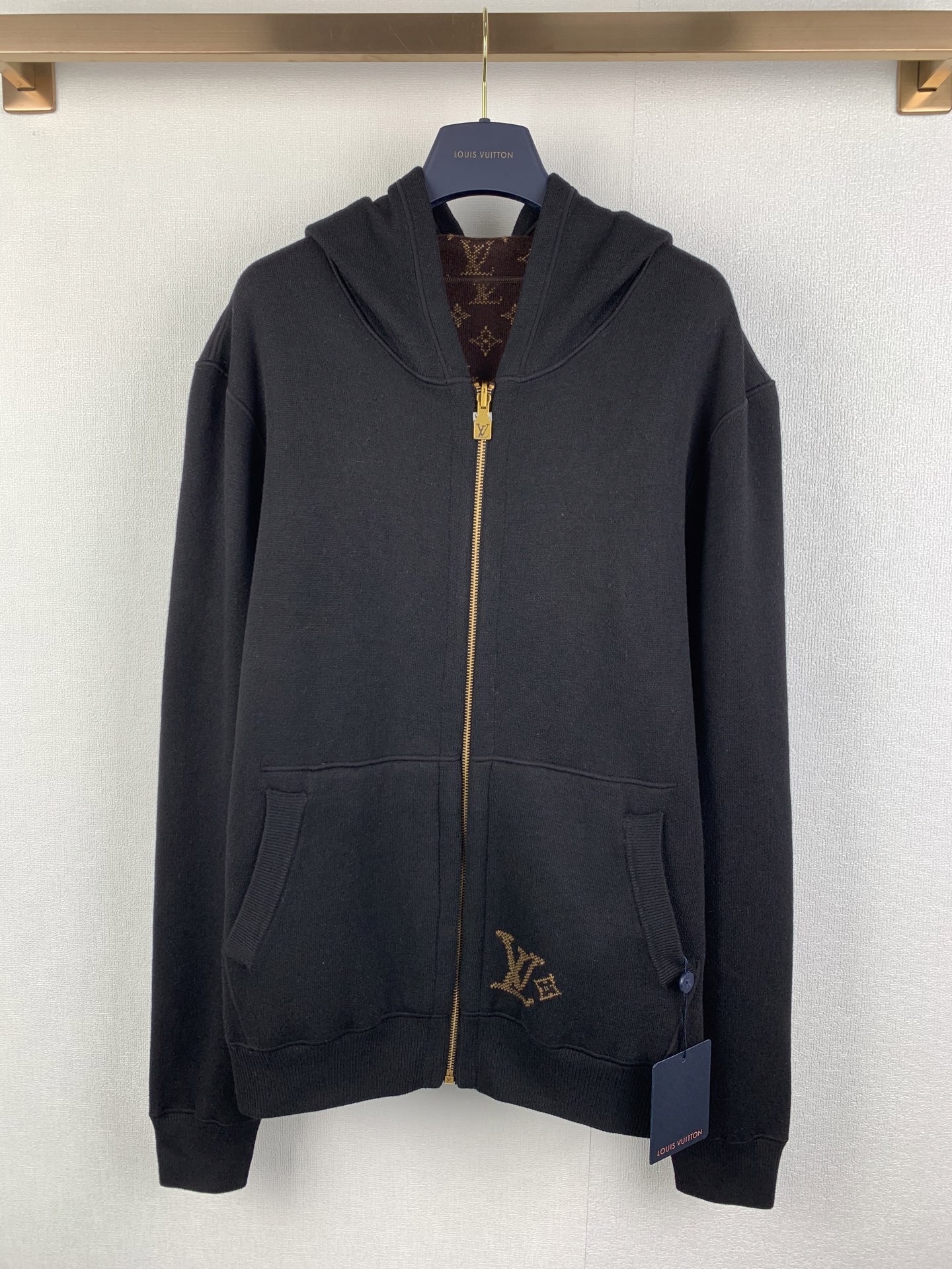 P375 LOUIS VUITTON26SS Chaqueta tipo túnica con capucha de doble cara, producto genuino comprado y desarrollado para 27…