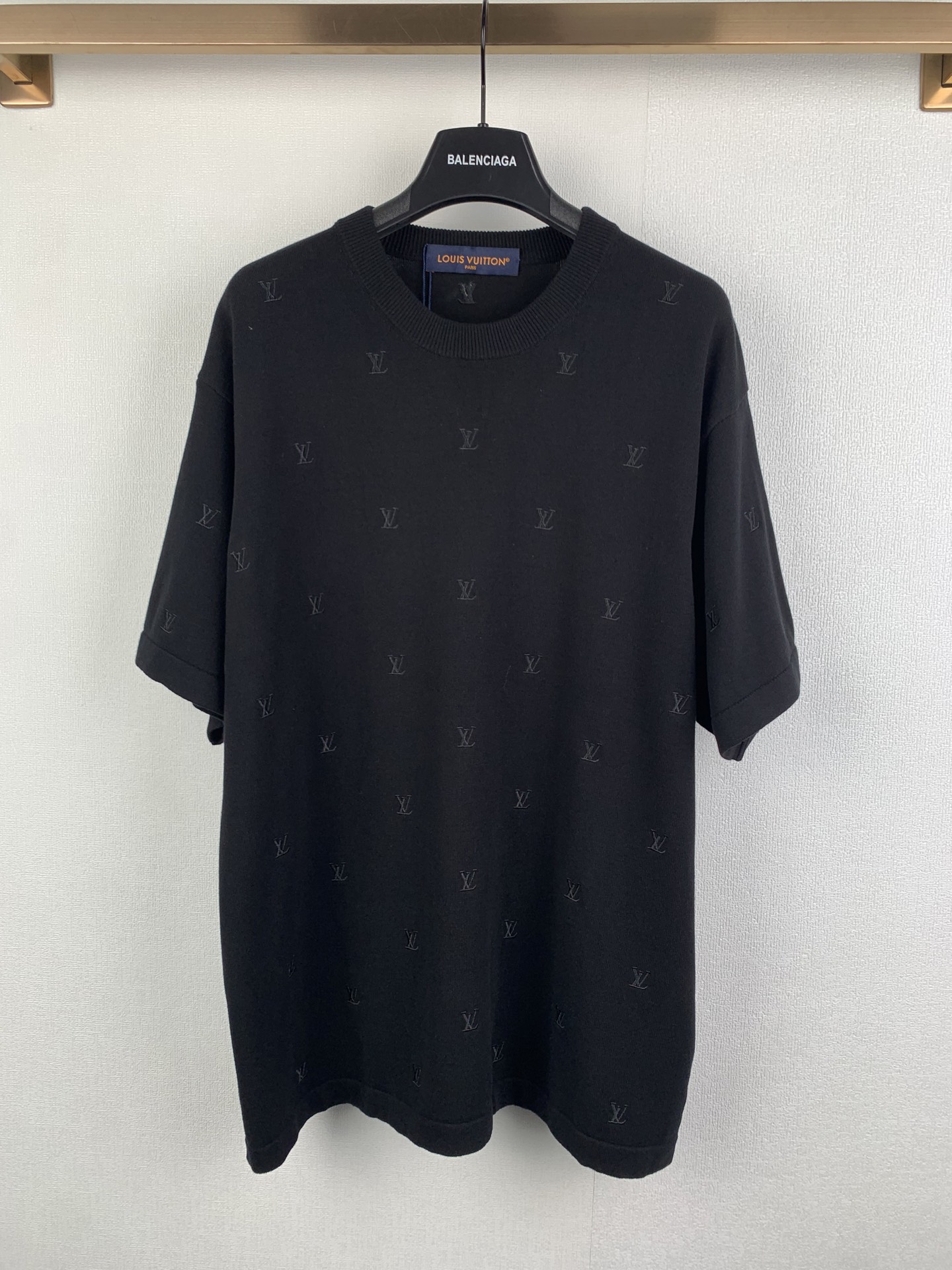 P190 LOUIS VUITTON Jersey de manga corta de algodón bordado Louis LV 26SS. Compra auténtica por 11400, hilo de algodón …