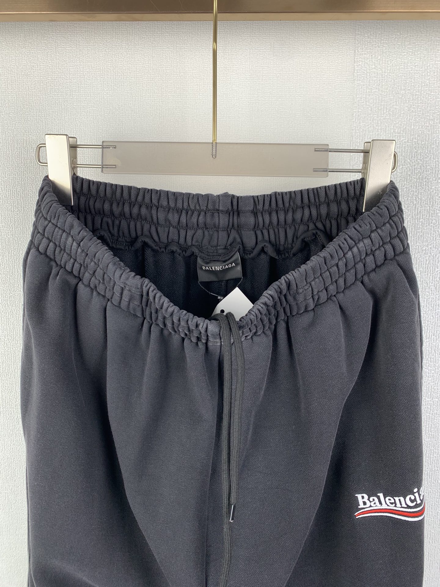 Balenciaga Balenciaga/巴黎世家 可乐波浪徽标刺绣松紧腰直筒运动裤休闲裤长裤