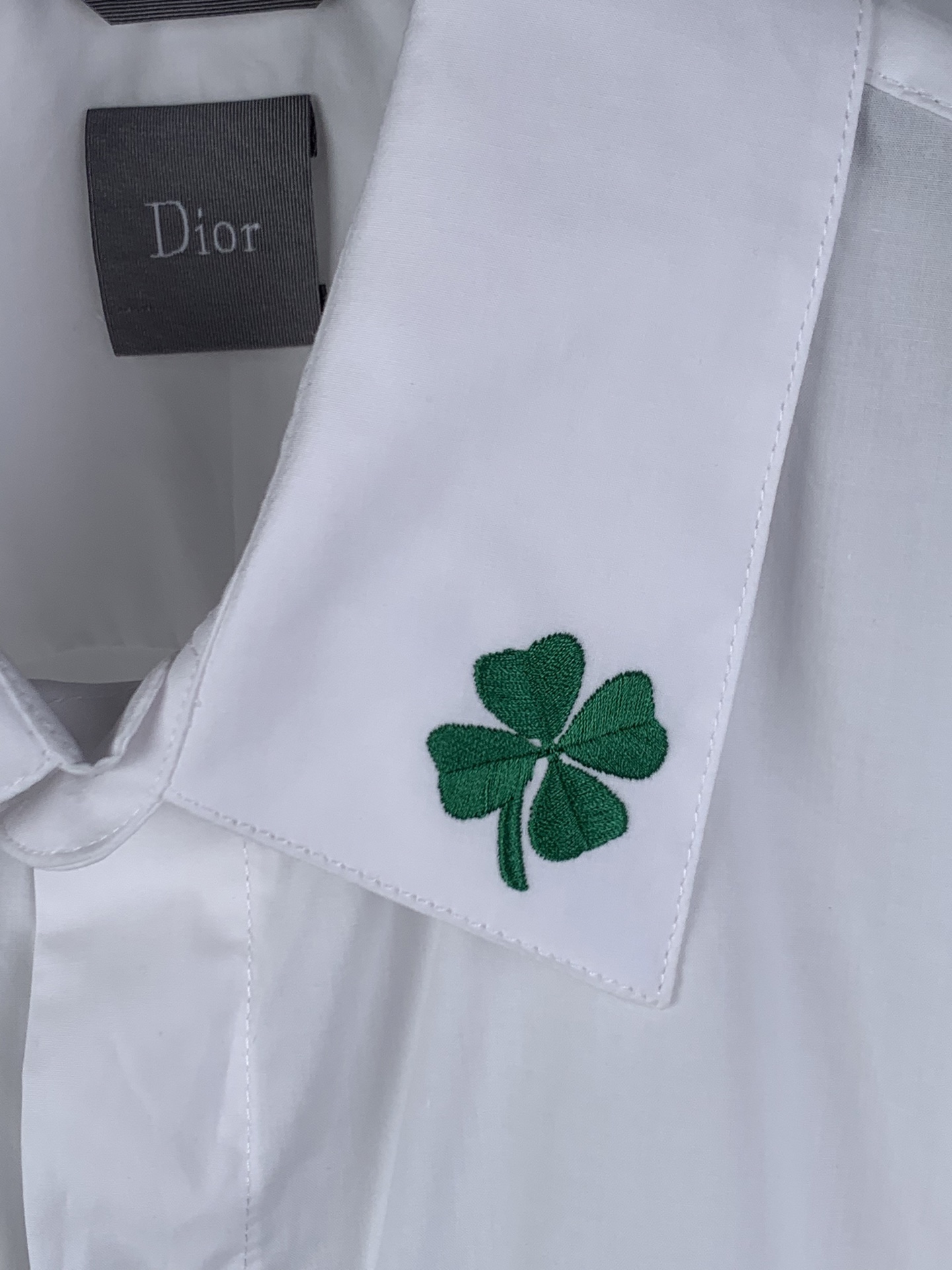 Dior DIOR/迪奥 26SS四叶草刺绣翻领长袖衬衫