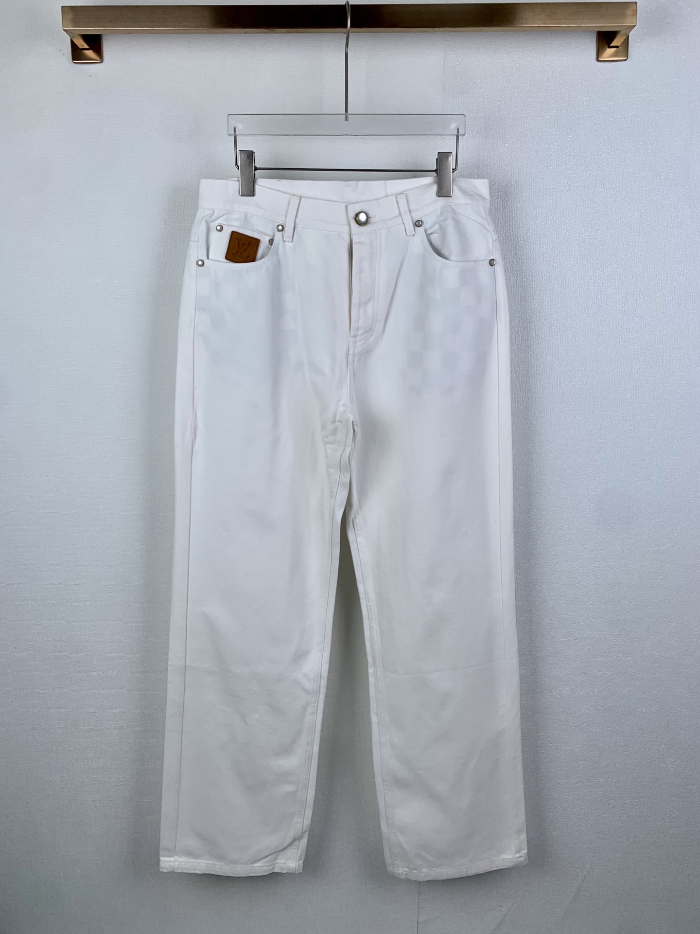 Louis Vuitton LOUIS VUITTON 路易 LV 25SS刺绣直筒滑板牛仔裤
