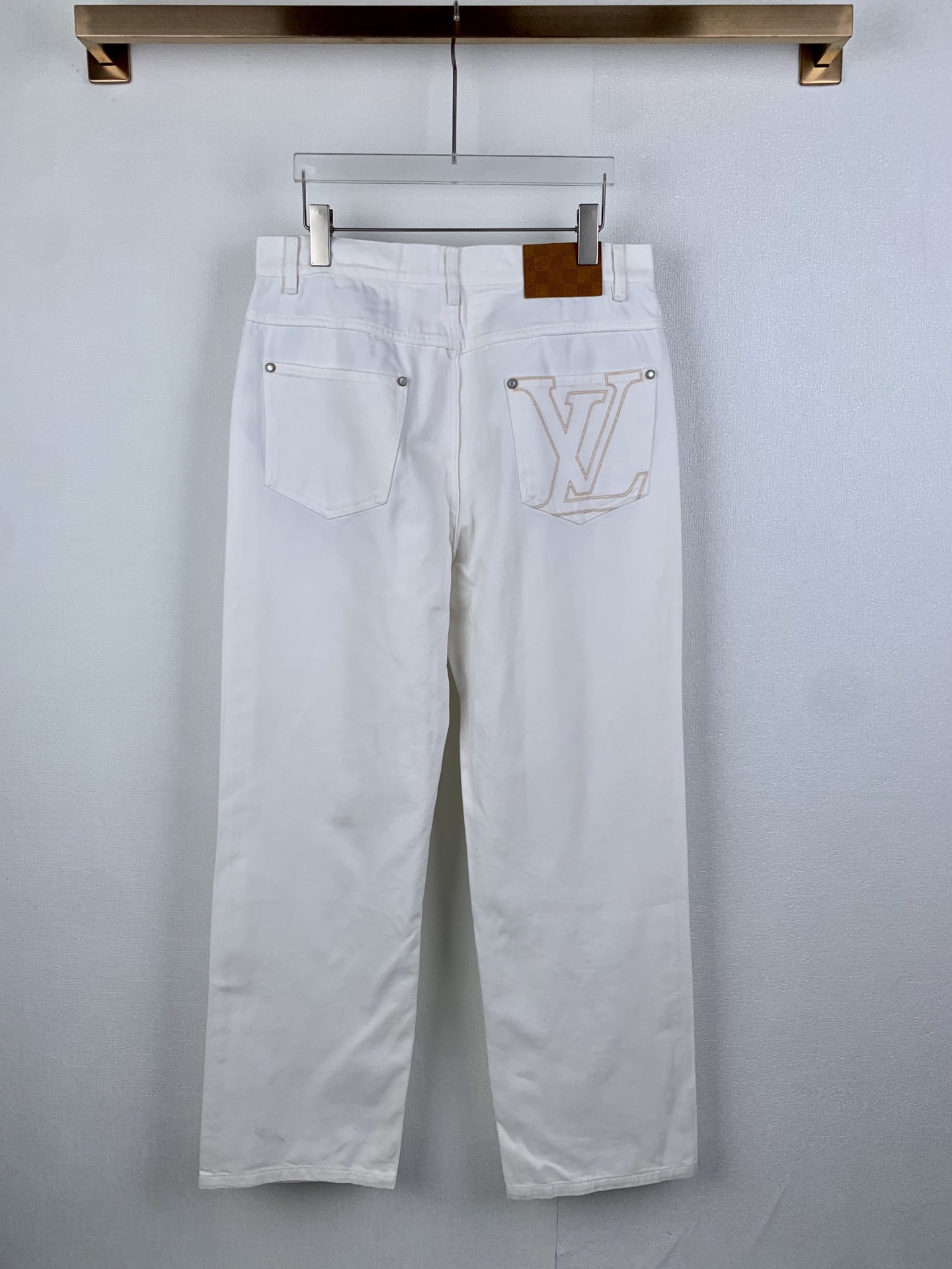 Louis Vuitton LOUIS VUITTON 路易 LV 25SS刺绣直筒滑板牛仔裤