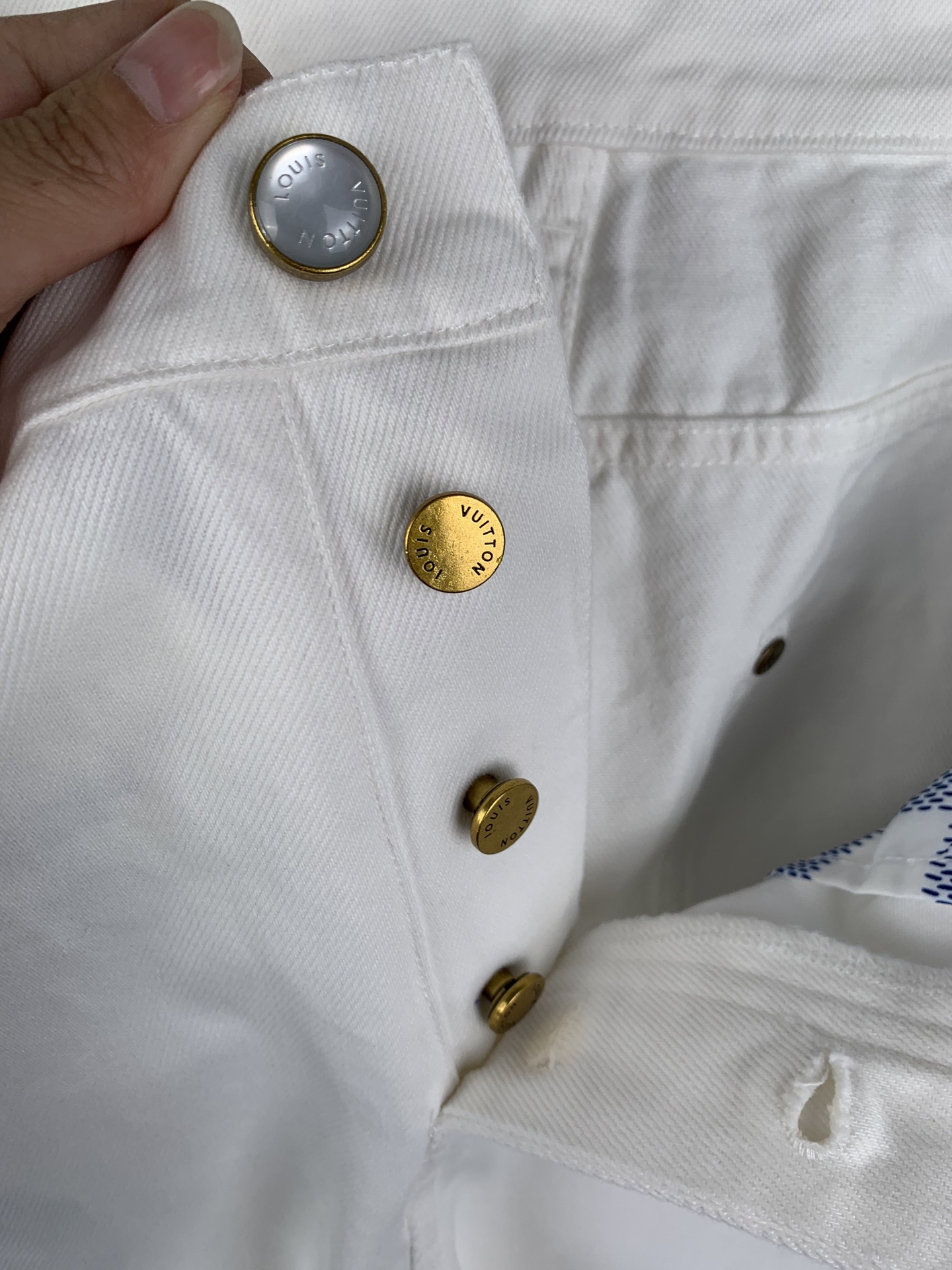Louis Vuitton LOUIS VUITTON 路易 LV 25SS刺绣直筒滑板牛仔裤