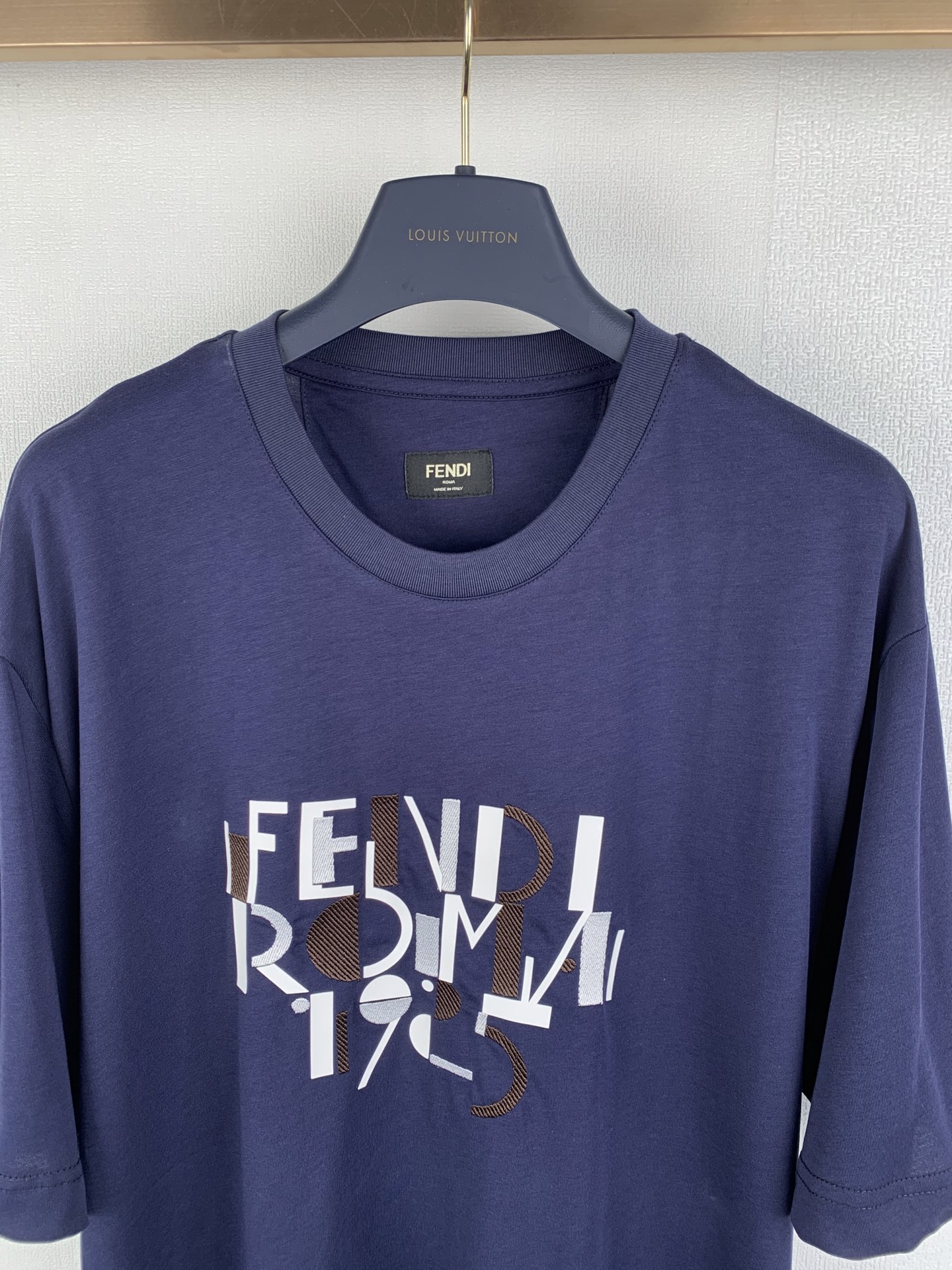 Fendi FENDI /芬迪刺绣烫图标识短袖T恤
