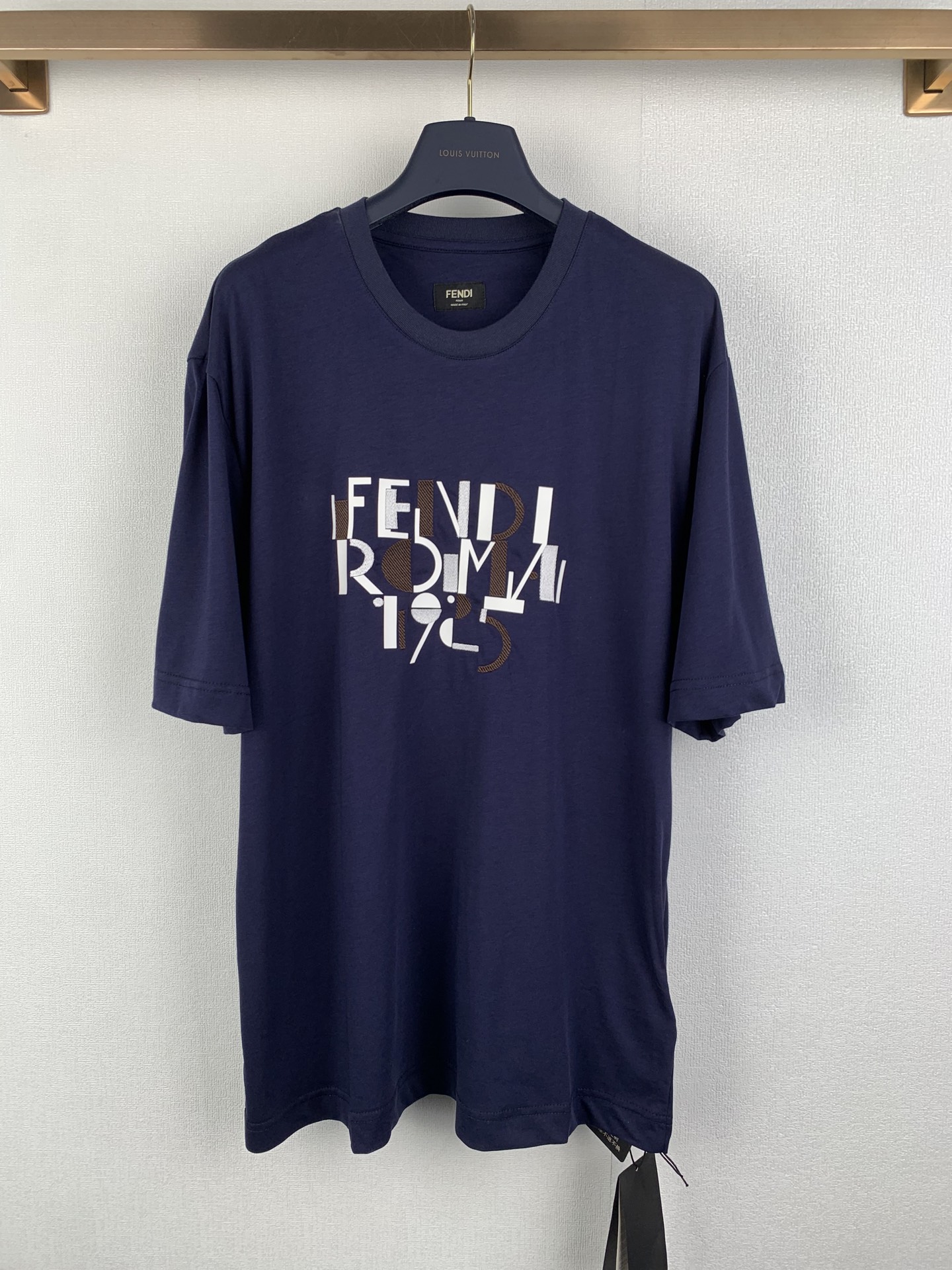 Fendi FENDI /芬迪刺绣烫图标识短袖T恤