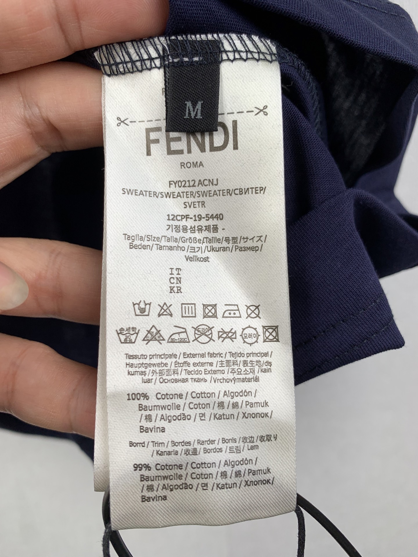 Fendi FENDI /芬迪刺绣烫图标识短袖T恤