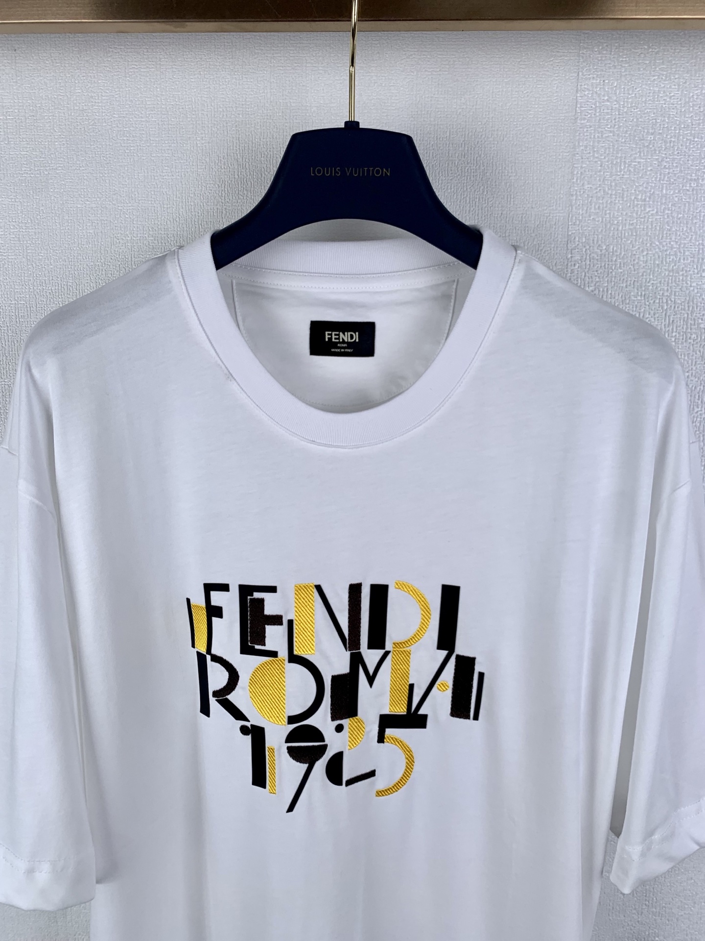 Fendi FENDI /芬迪刺绣烫图标识短袖T恤