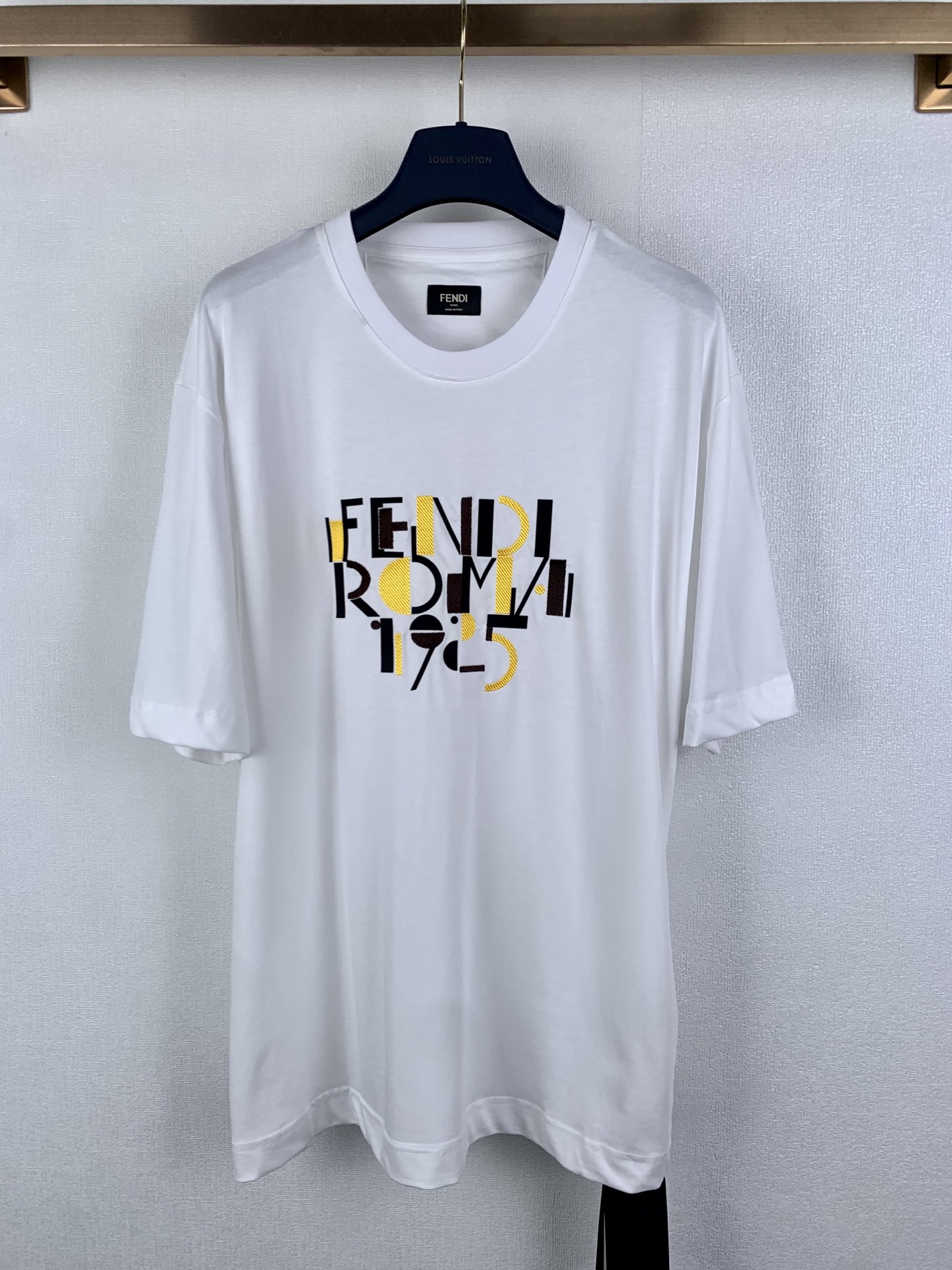 Fendi FENDI /芬迪刺绣烫图标识短袖T恤