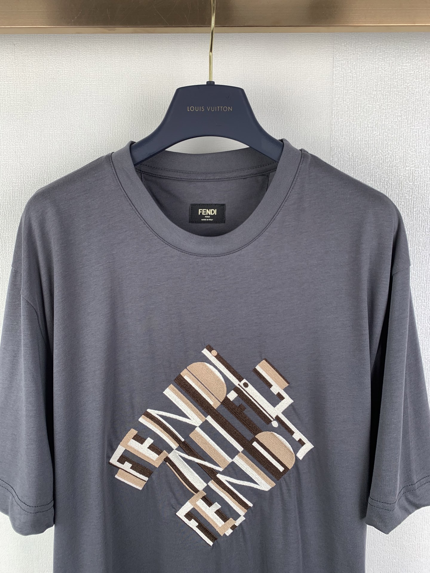 Fendi FENDI /芬迪刺绣标识短袖T恤