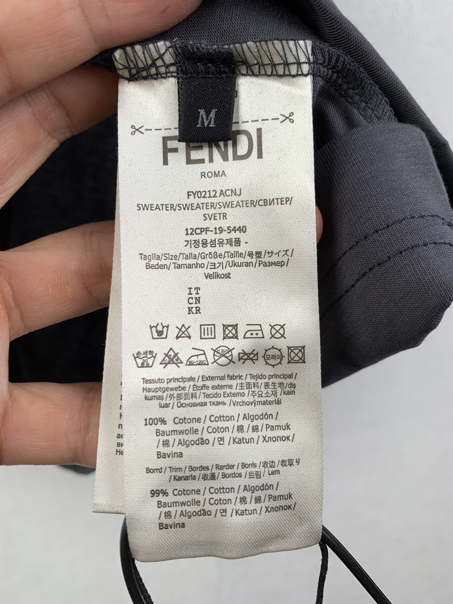 Fendi FENDI /芬迪刺绣标识短袖T恤