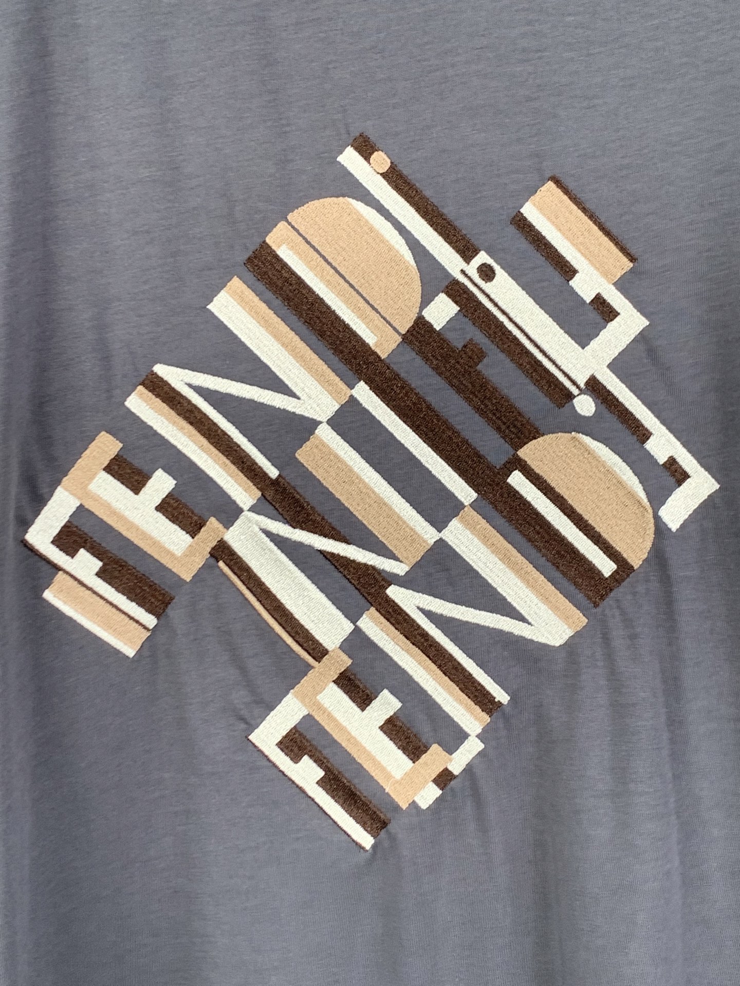 Fendi FENDI /芬迪刺绣标识短袖T恤
