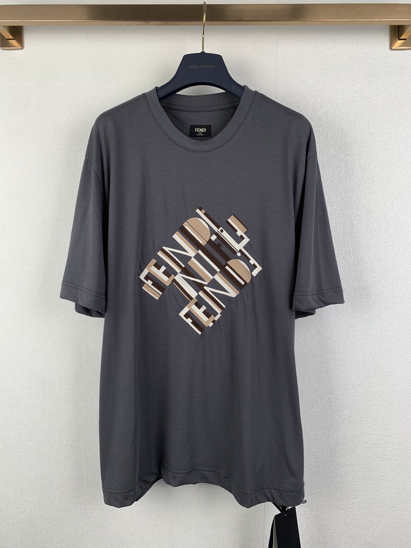Fendi FENDI /芬迪刺绣标识短袖T恤