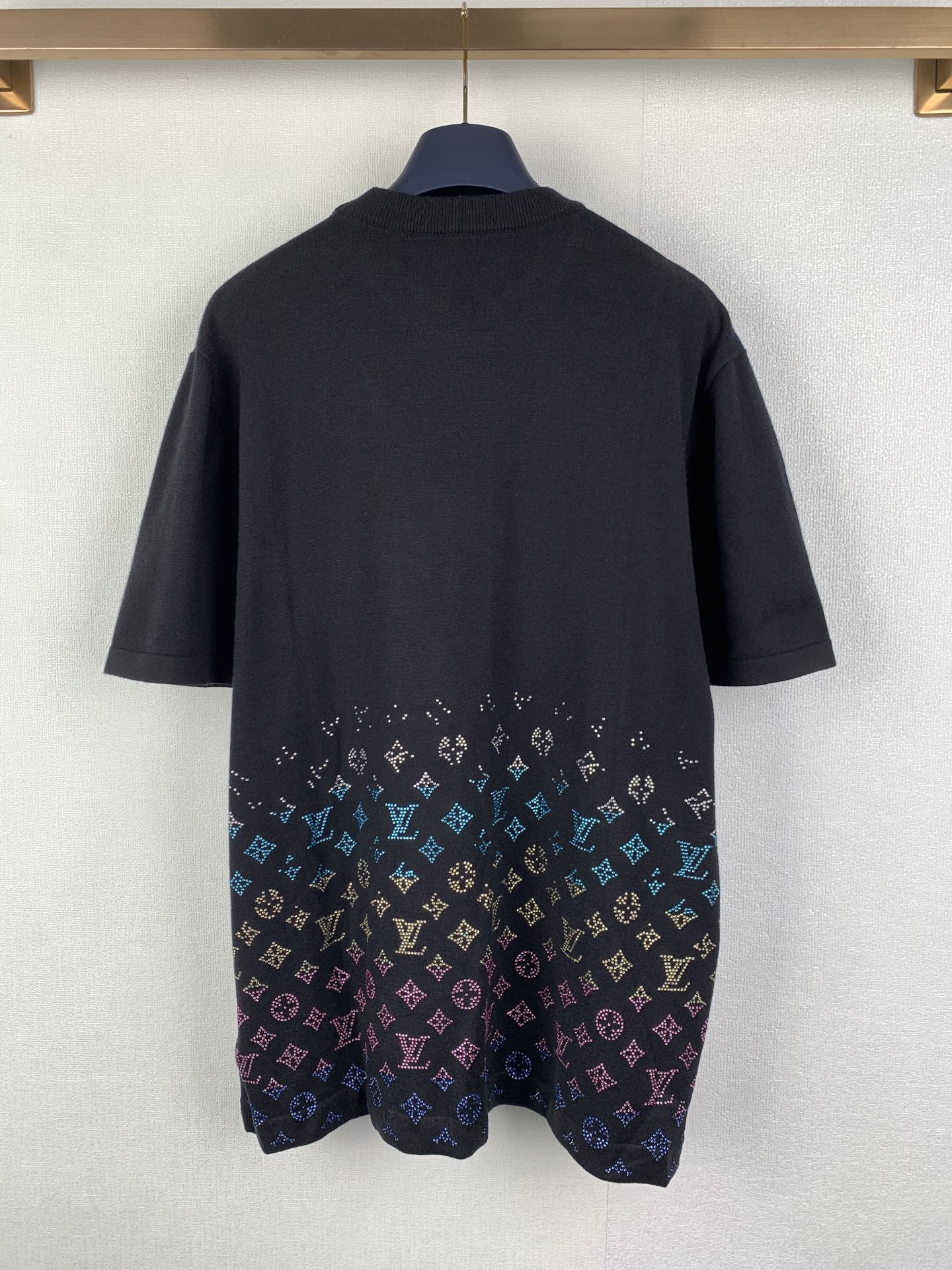 Louis Vuitton LOUIS VUITTON 路易 LV 烫钻针织短袖T恤