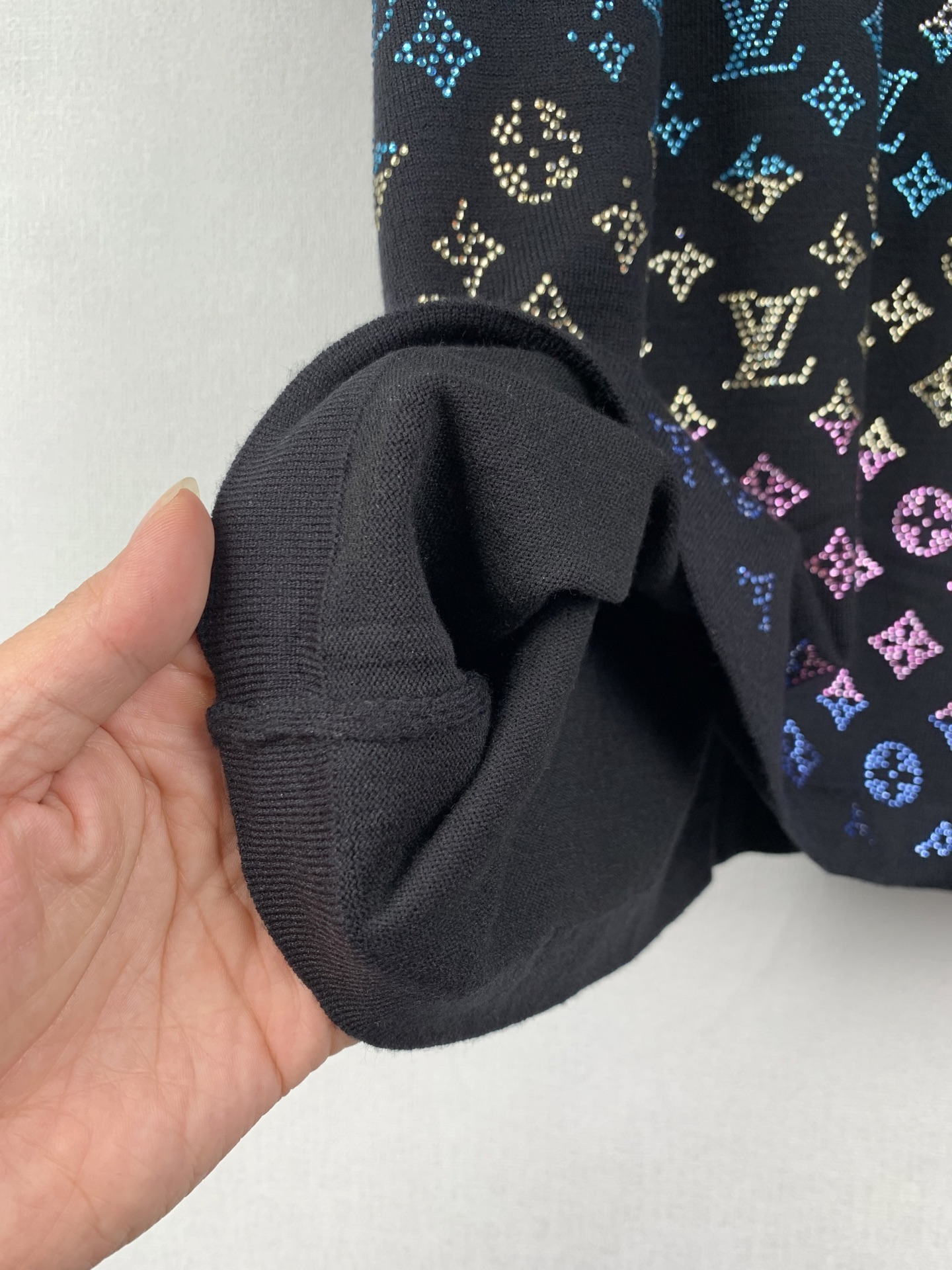 Louis Vuitton LOUIS VUITTON 路易 LV 烫钻针织短袖T恤