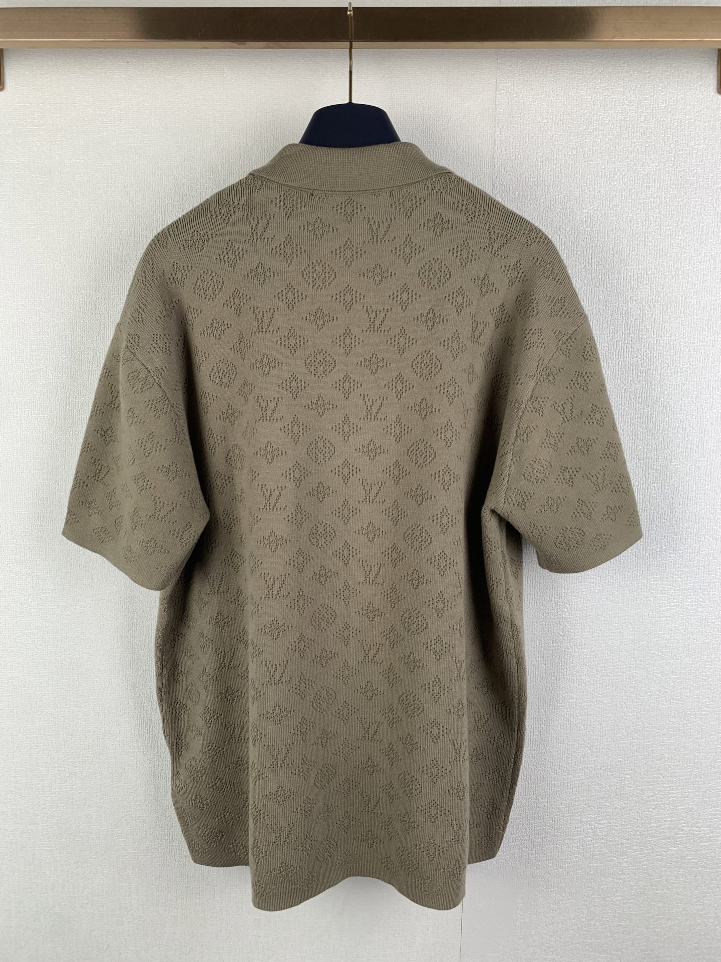 Louis Vuitton LOUIS VUITTON路易LV 镂空提花标识短袖针织polo衫