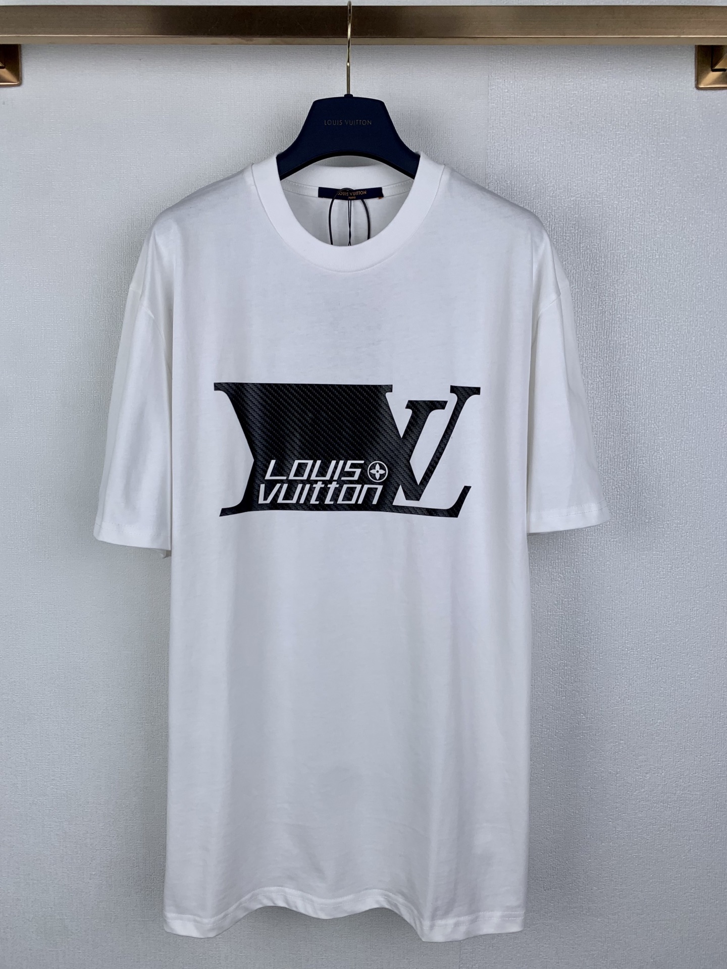 Louis Vuitton LOUIS VUITTON 路易 LV 碳纤维烫图短袖T恤