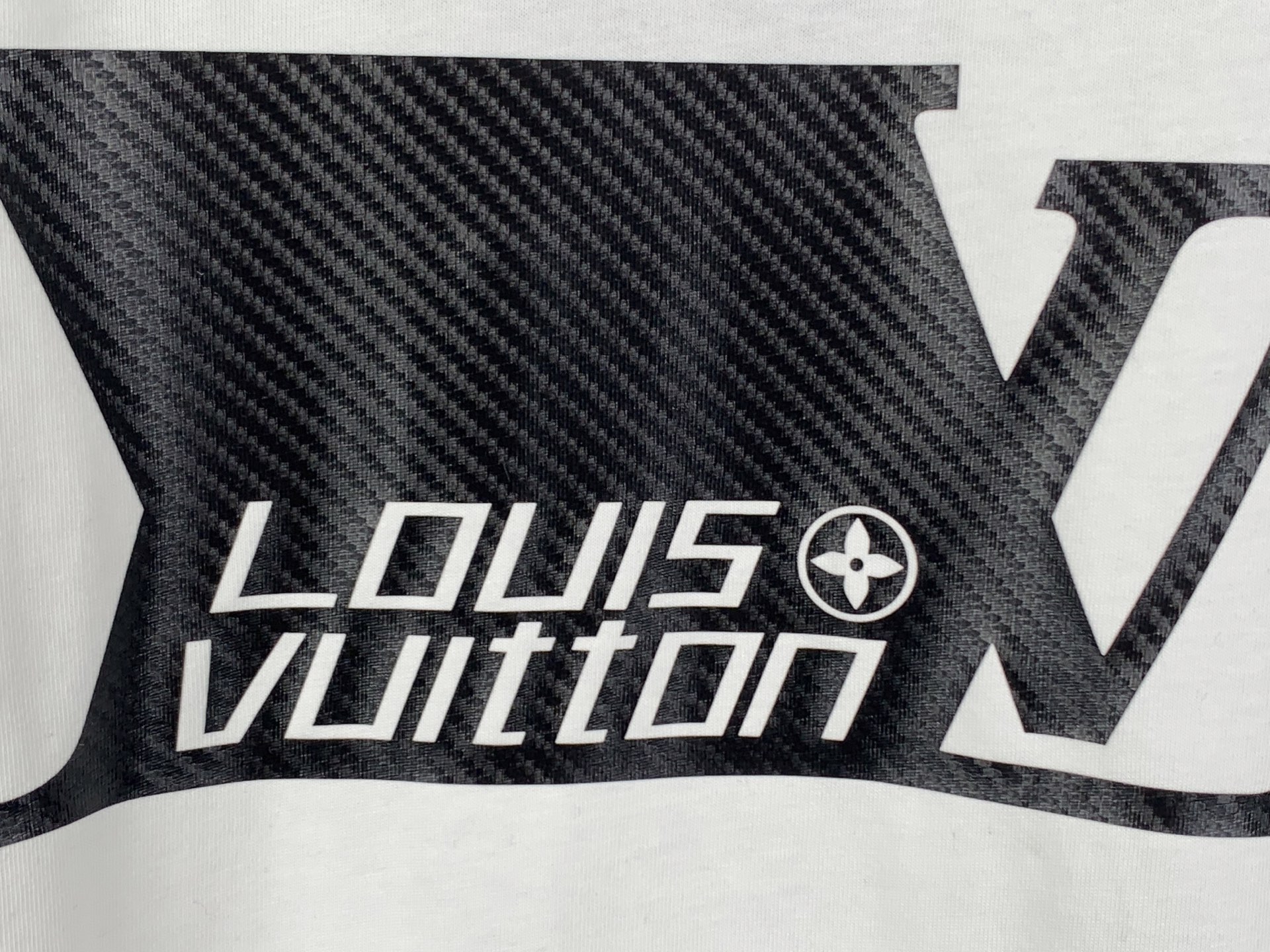 Louis Vuitton LOUIS VUITTON 路易 LV 碳纤维烫图短袖T恤