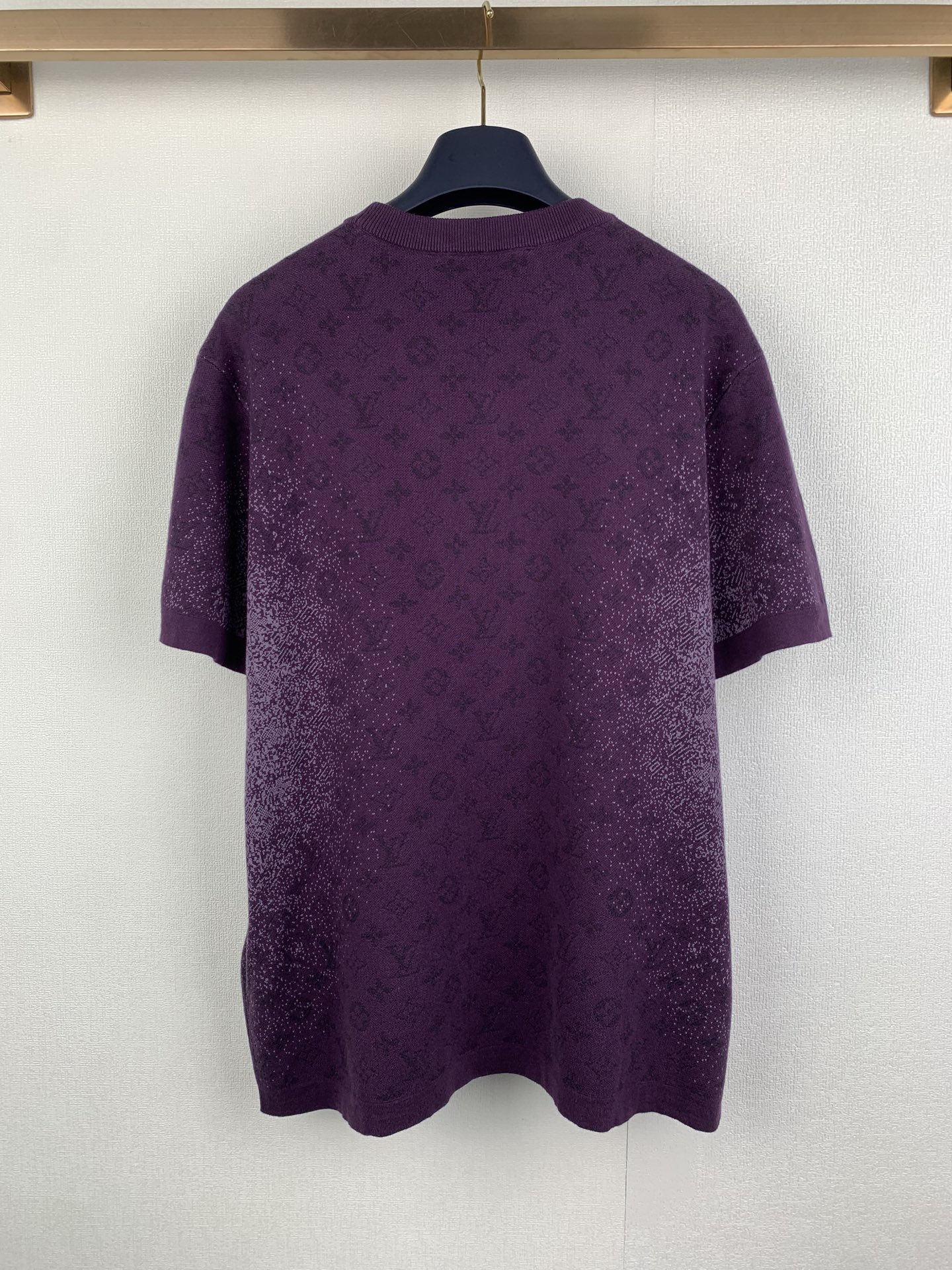 Louis Vuitton LOUIS VUITTON 路易 Lv 26ss老花字母提花渐变针织衫短袖T恤