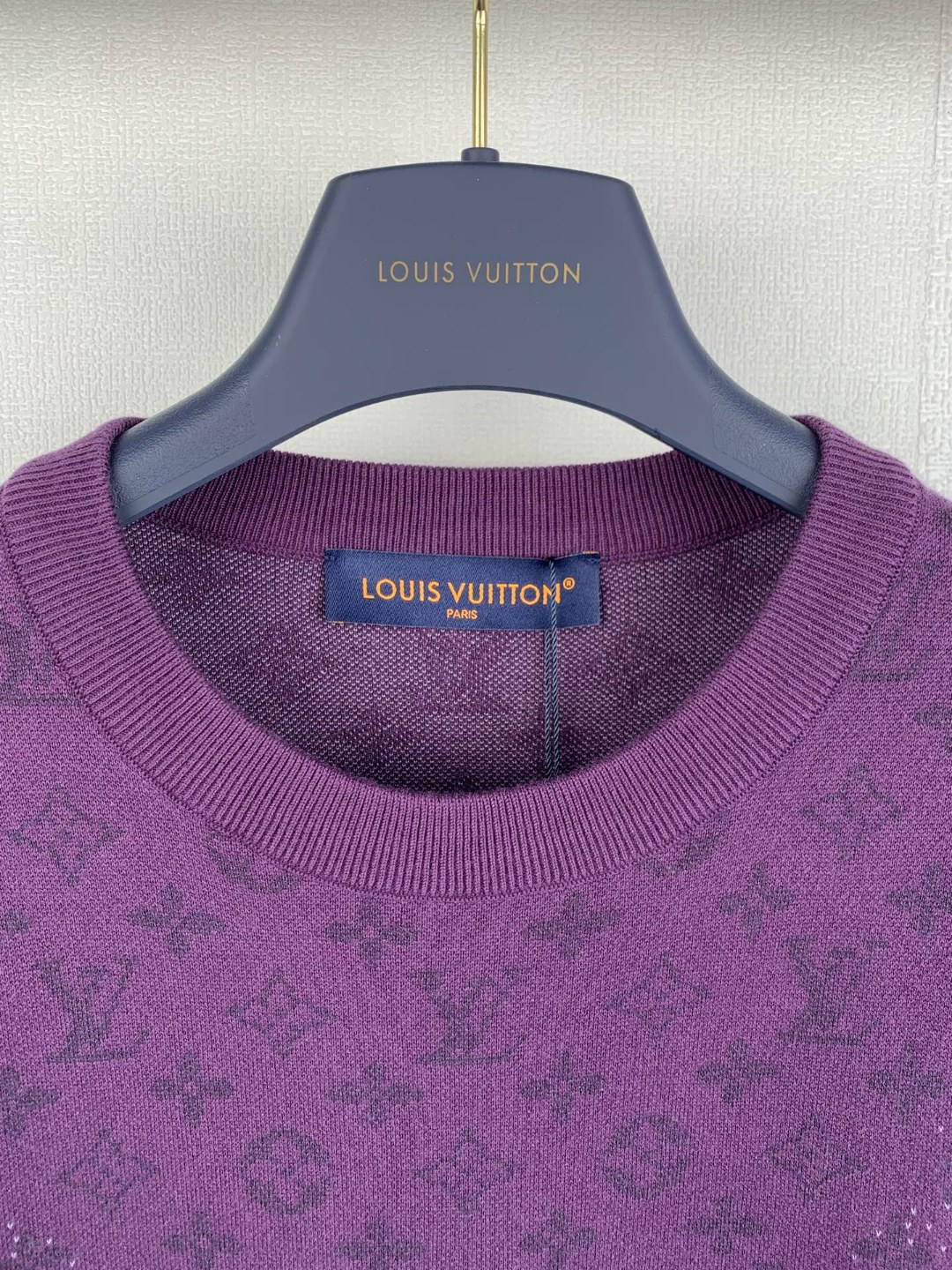 Louis Vuitton LOUIS VUITTON 路易 Lv 26ss老花字母提花渐变针织衫短袖T恤