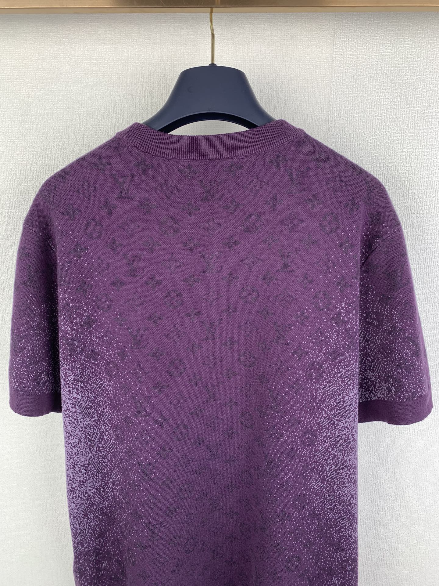 Louis Vuitton LOUIS VUITTON 路易 Lv 26ss老花字母提花渐变针织衫短袖T恤