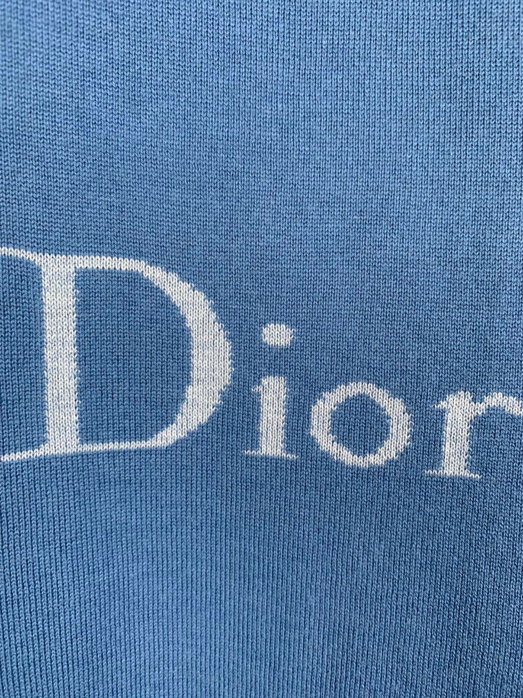 Dior Dior/迪奥 26SS 蓝色棉质针织字母Logo短袖T恤