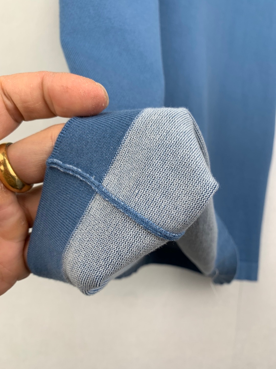 Dior Dior/迪奥 26SS 蓝色棉质针织字母Logo短袖T恤