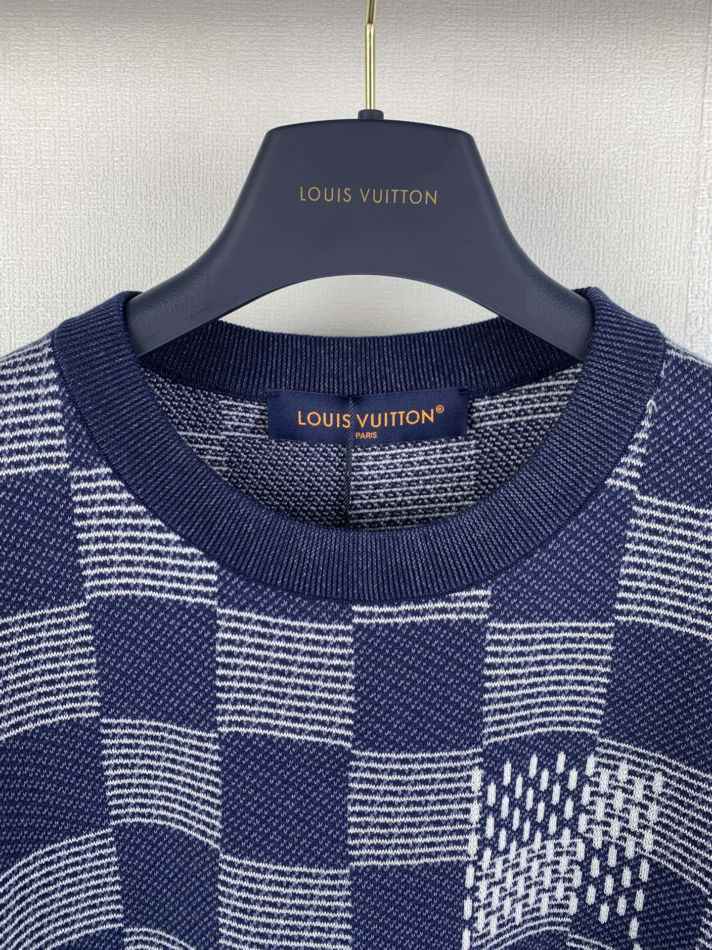 Louis Vuitton LouisVuitton 路易 lv*Nigo合作系列棋盘格针织短袖