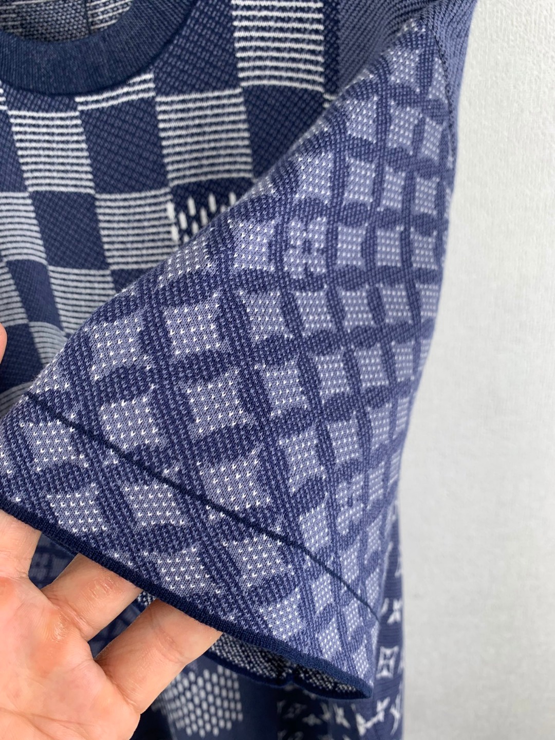 Louis Vuitton LouisVuitton 路易 lv*Nigo合作系列棋盘格针织短袖