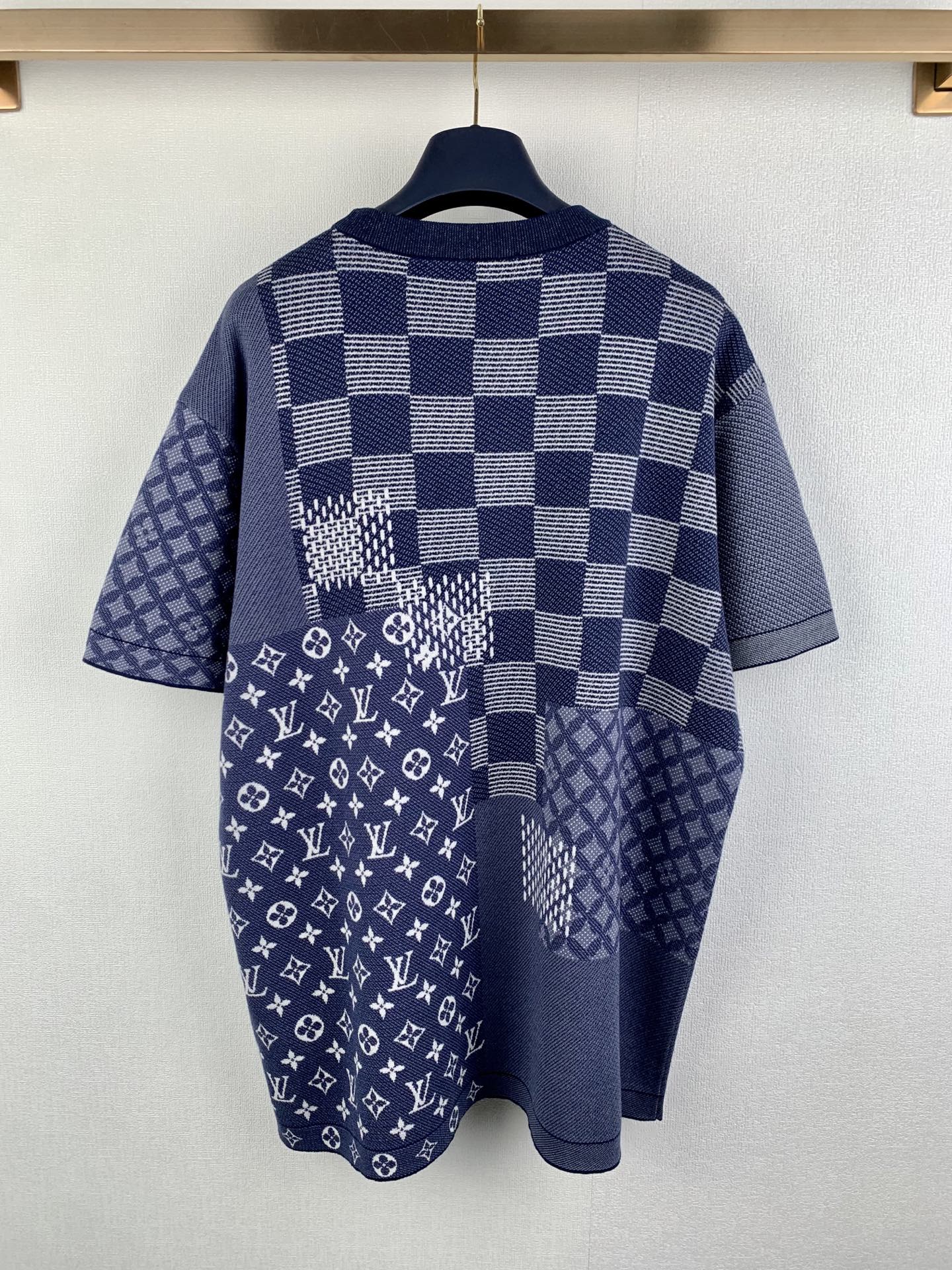 Louis Vuitton LouisVuitton 路易 lv*Nigo合作系列棋盘格针织短袖