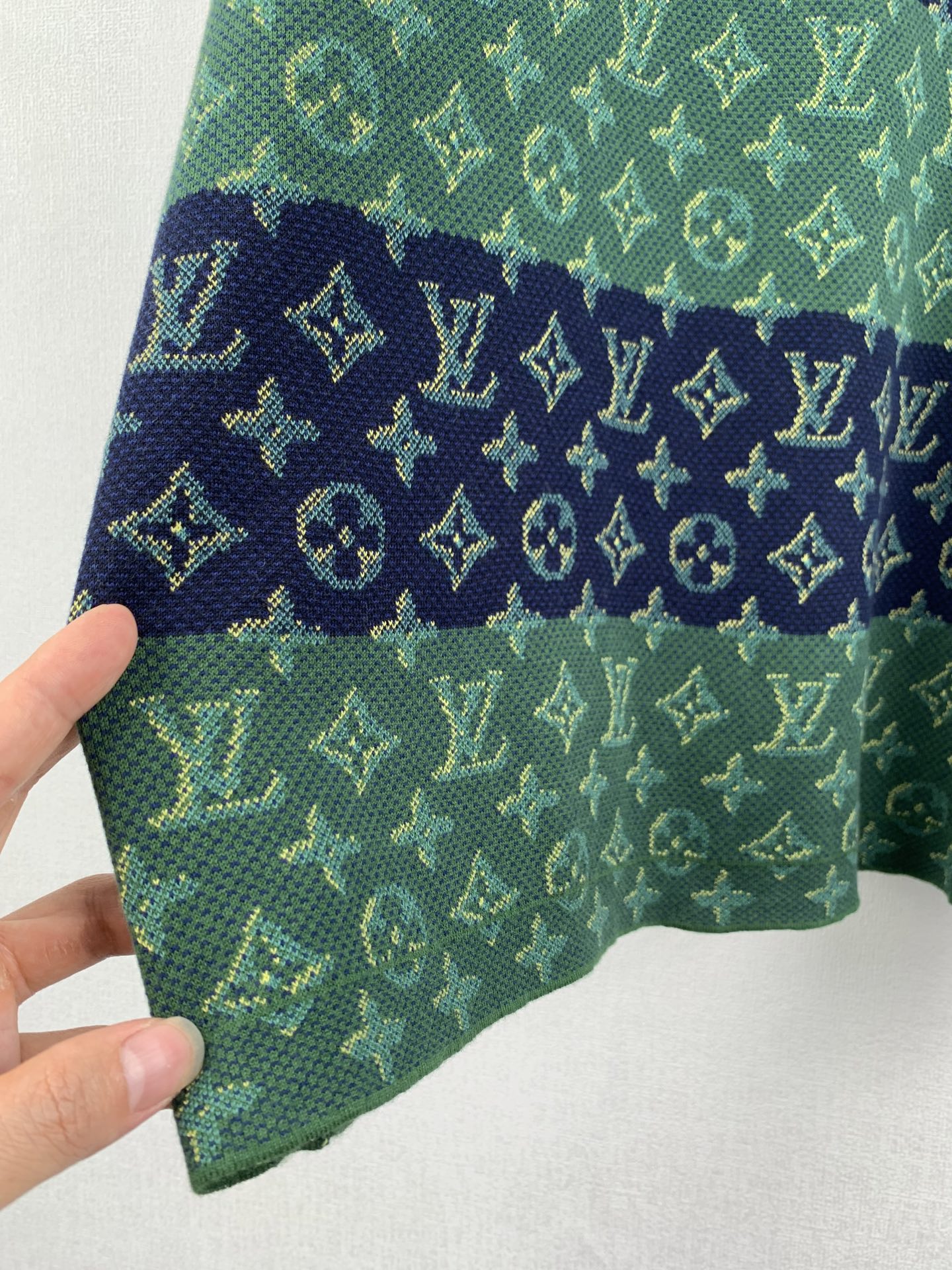 Louis Vuitton LOUIS VUITTON 路易 LV 撞色提花针织短袖圆领衫
