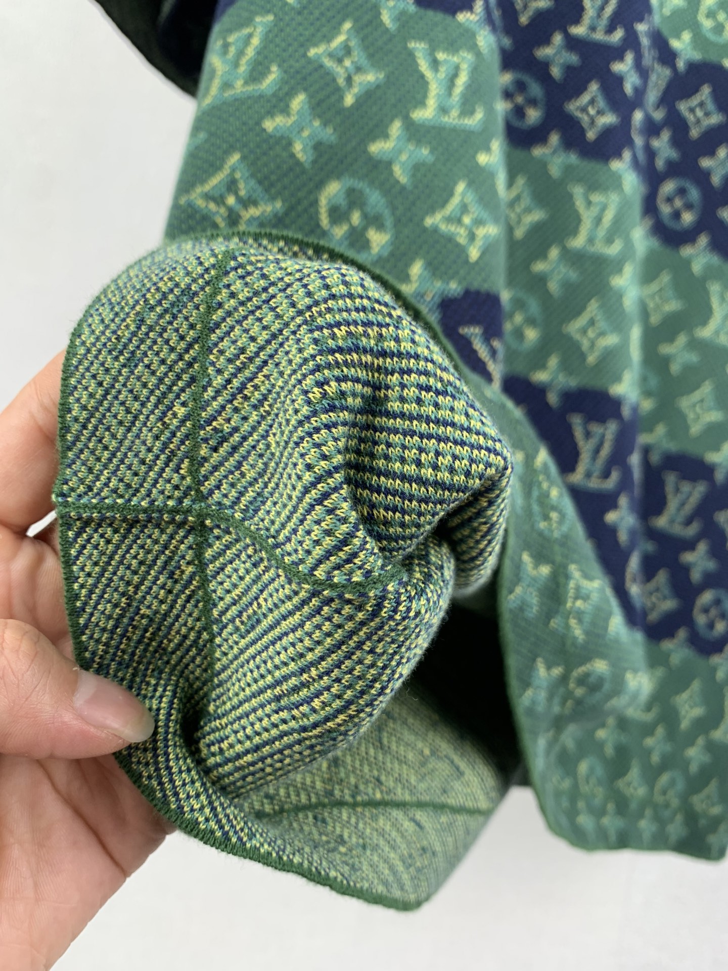 Louis Vuitton LOUIS VUITTON 路易 LV 撞色提花针织短袖圆领衫