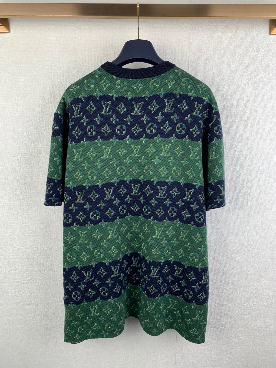 Louis Vuitton LOUIS VUITTON 路易 LV 撞色提花针织短袖圆领衫