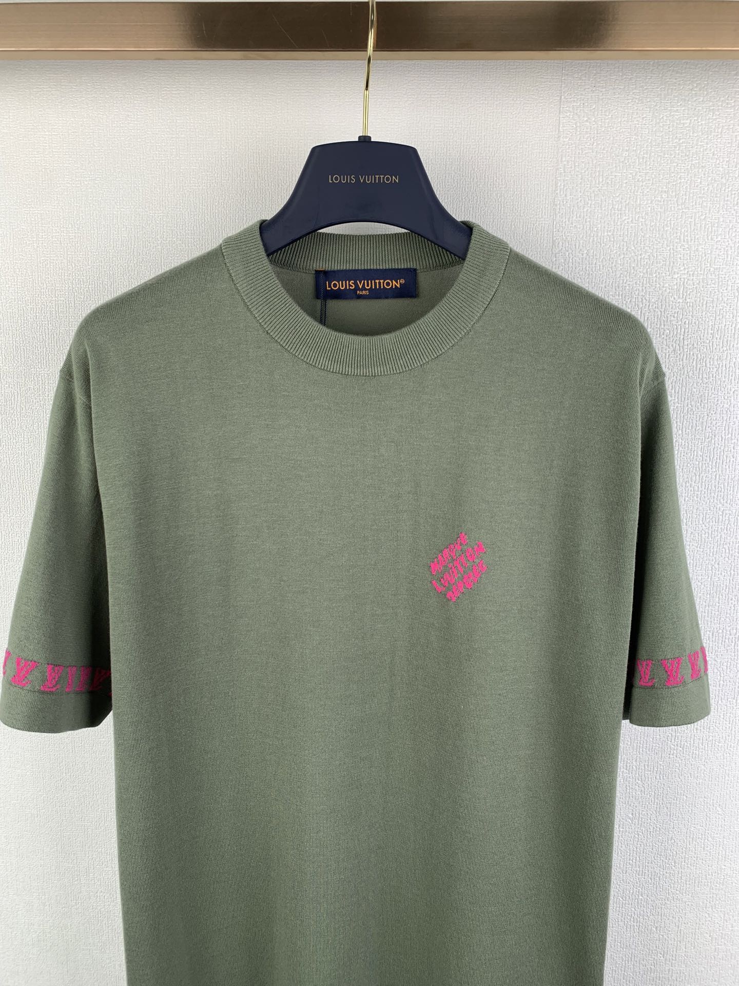 Louis Vuitton Louis Vuitton/路易LV 袖口老花提花针织短袖