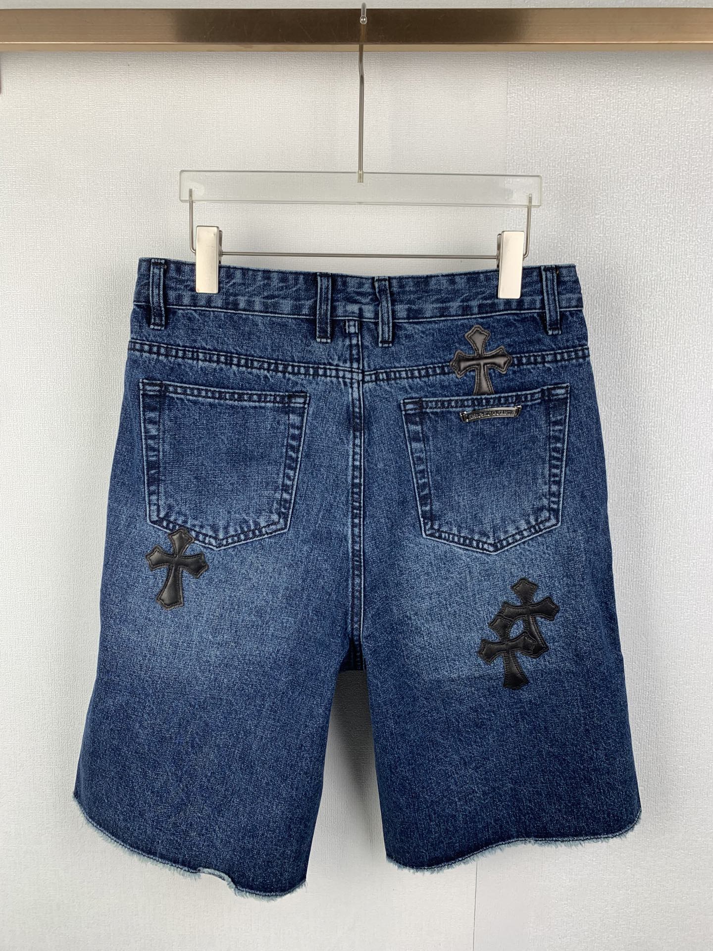 Chrome Hearts Chrome Hearts /克罗心 十字徽标刺绣牛仔短裤