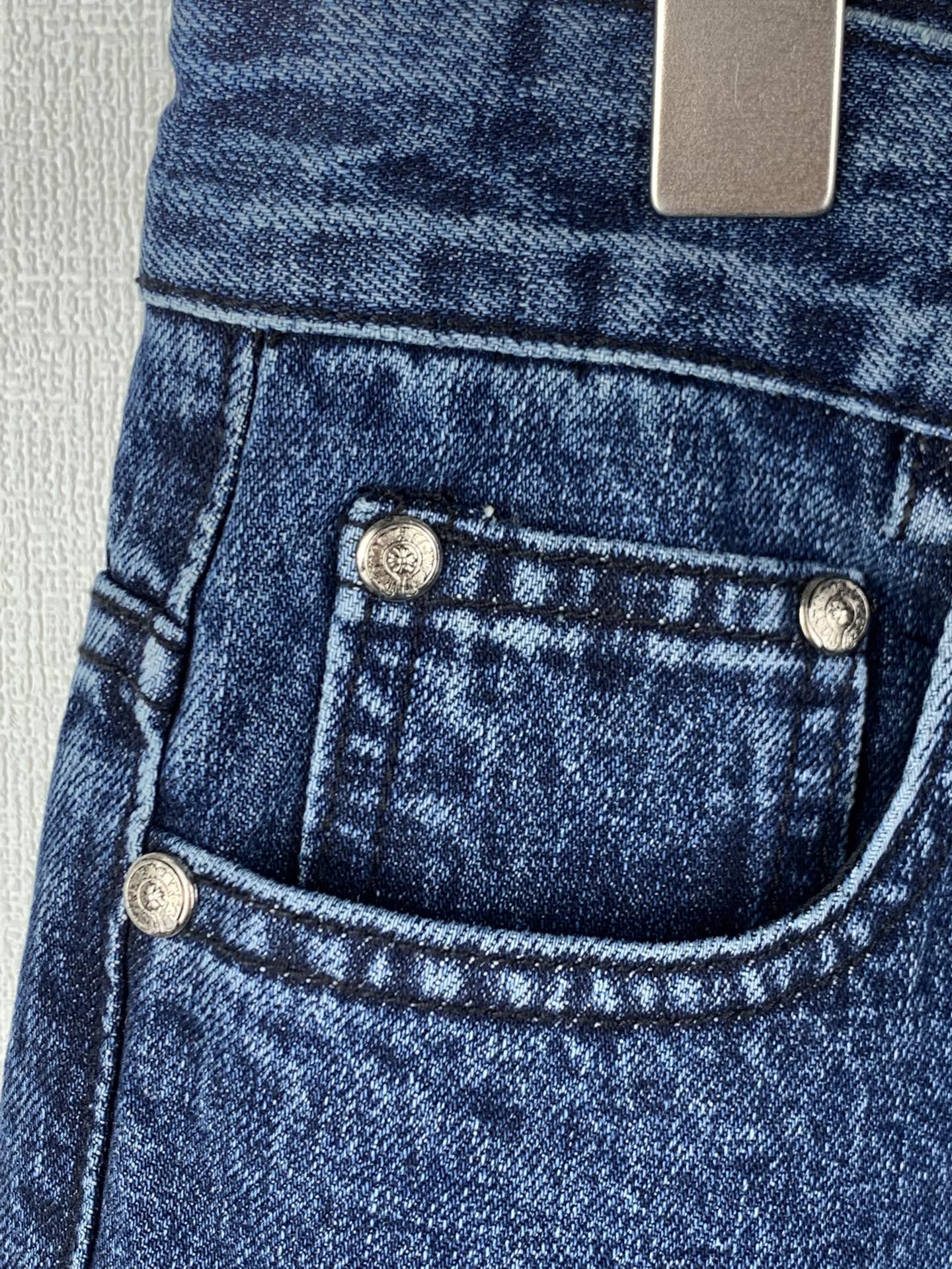 Chrome Hearts Chrome Hearts /克罗心 十字徽标刺绣牛仔短裤