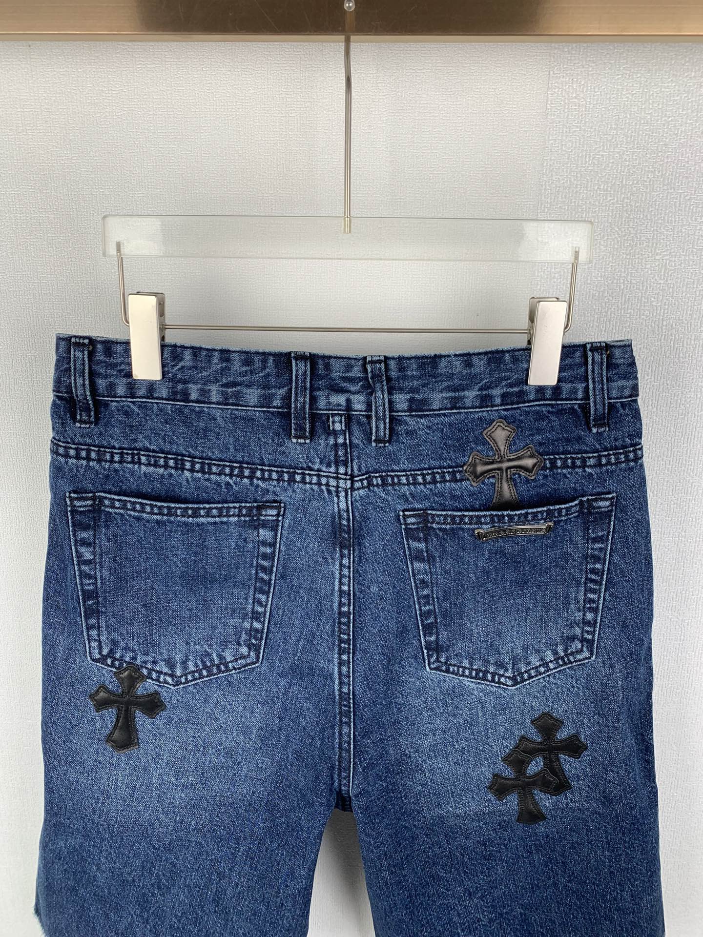 Chrome Hearts Chrome Hearts /克罗心 十字徽标刺绣牛仔短裤