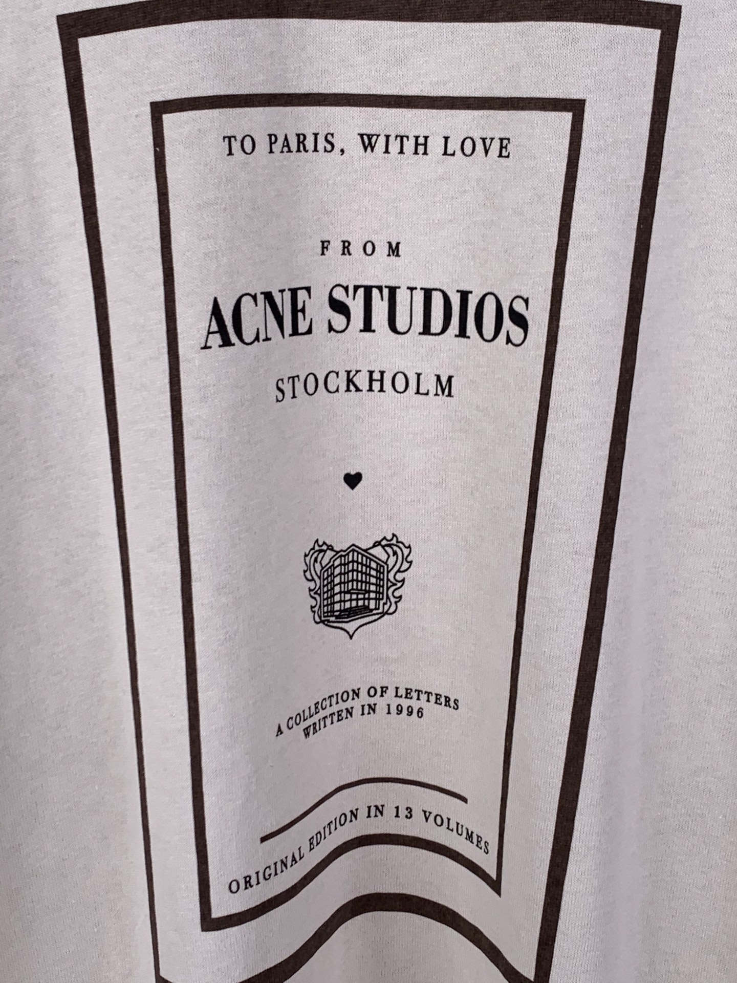 Acne Studios ACNE Studios/ 信封标识印花假两件图案 T 恤
