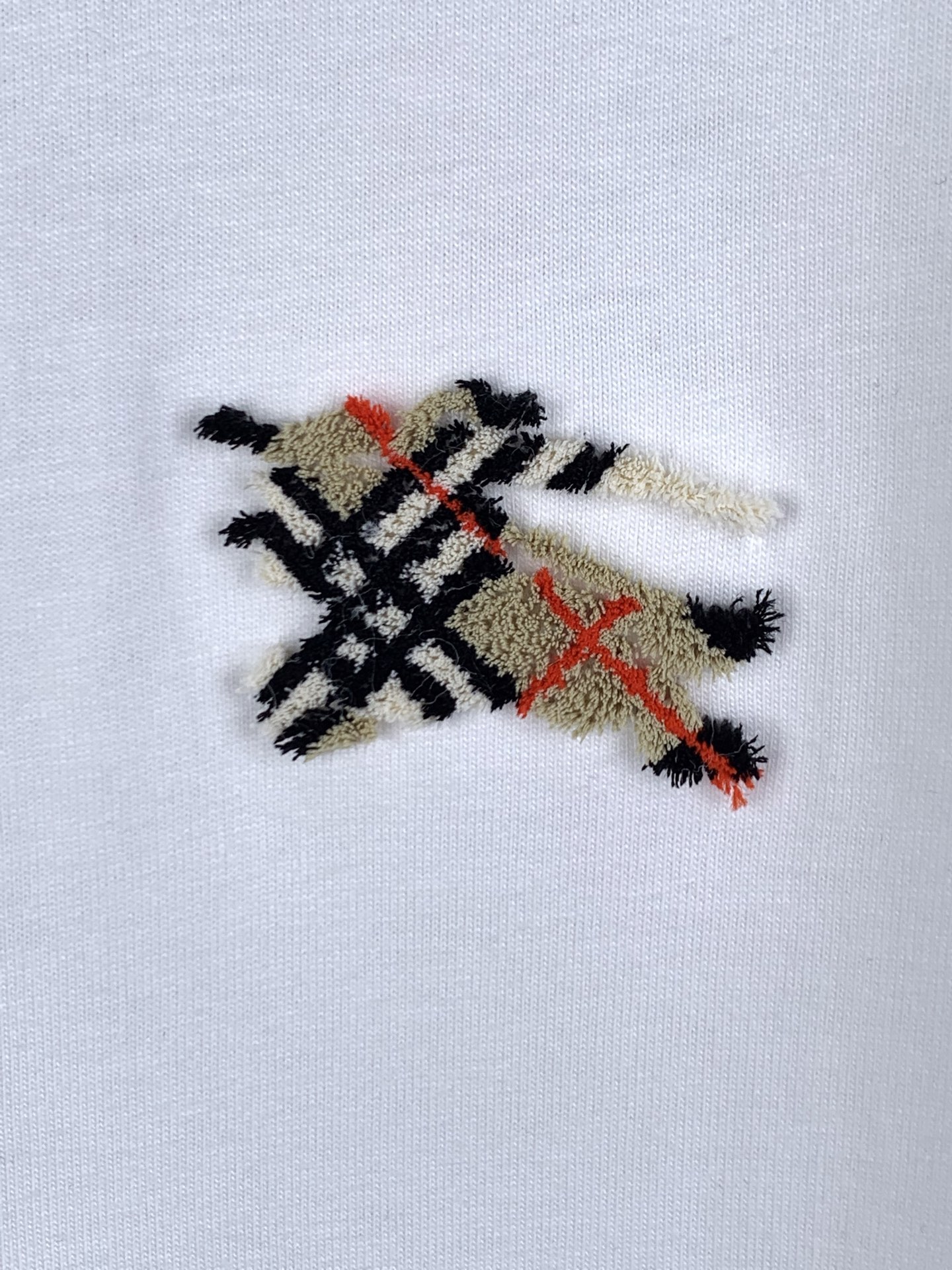 Burberry BURBERRY/巴宝莉 / 牙刷绣格纹徽标棉质短袖T恤