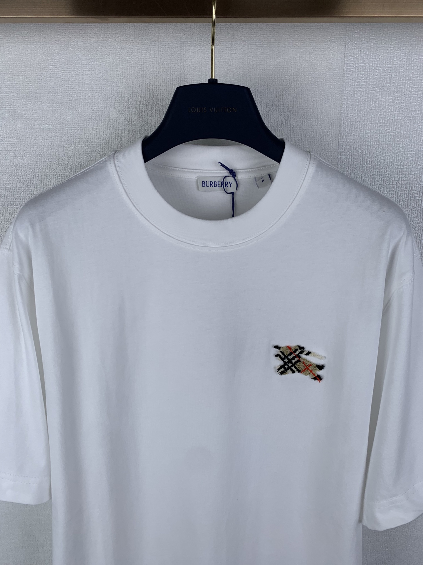 Burberry BURBERRY/巴宝莉 / 牙刷绣格纹徽标棉质短袖T恤