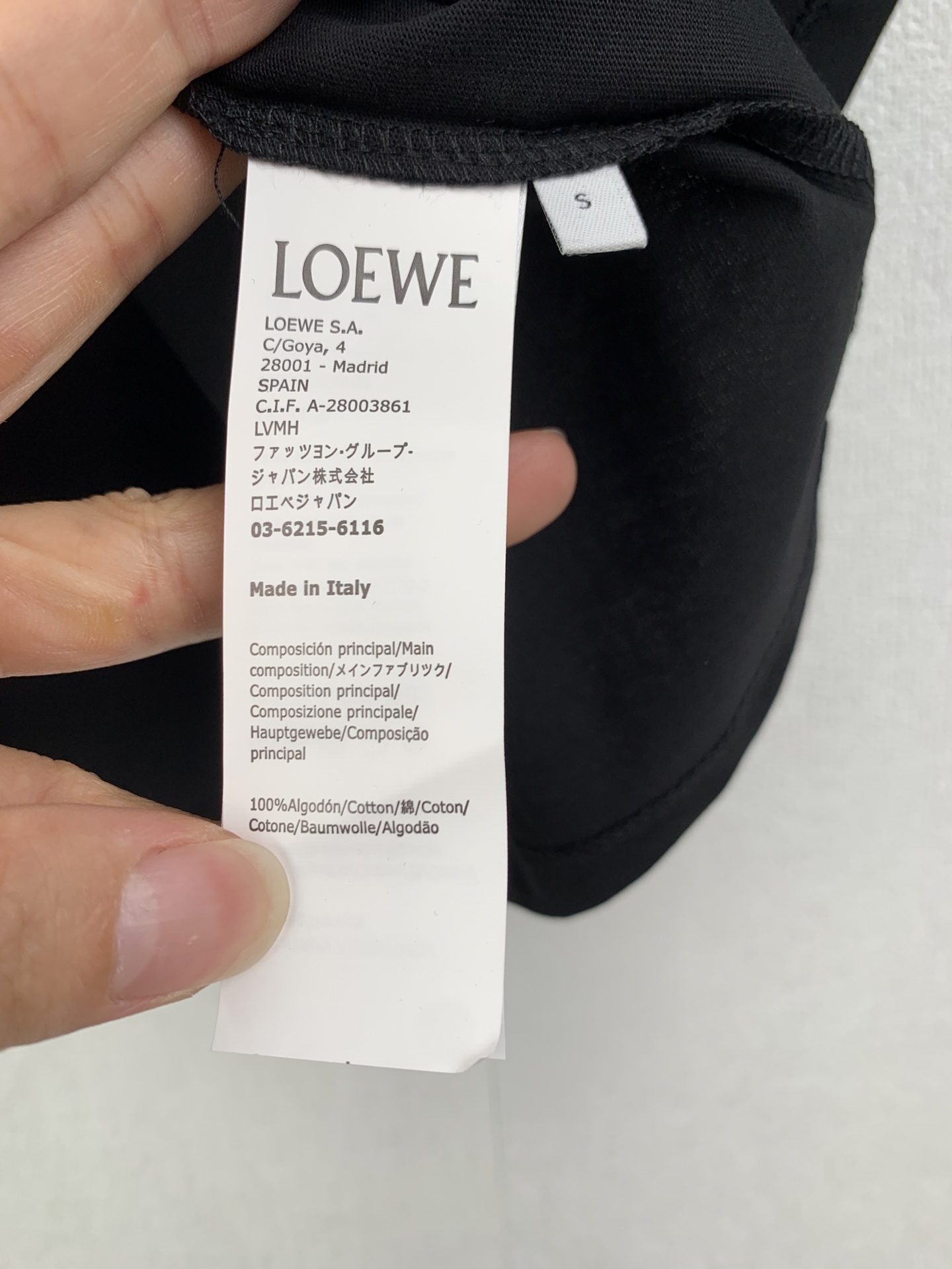 Loewe LOEWE/罗意威 双色Anagram刺绣 logo短袖T恤