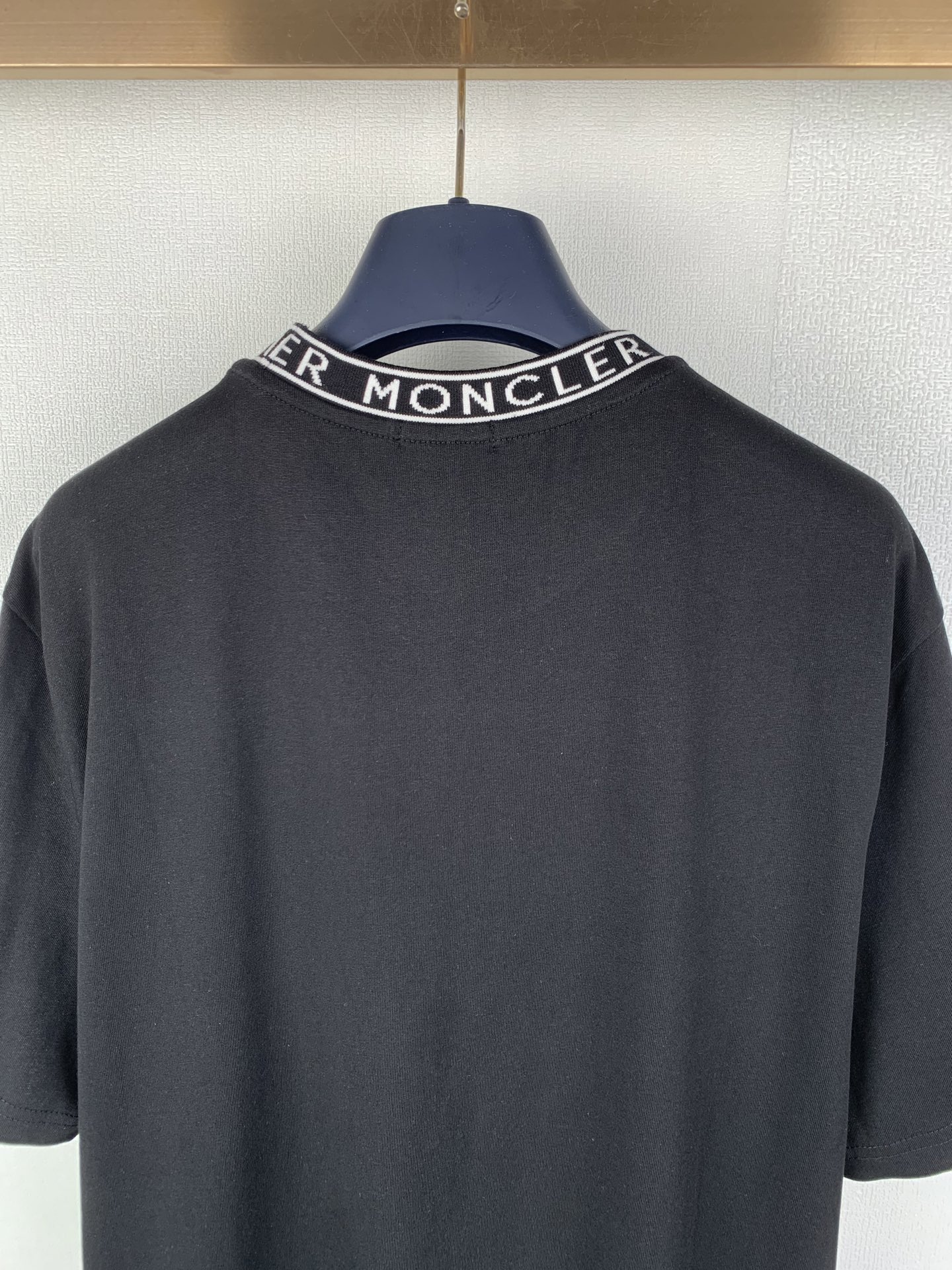 Moncler MONCLER/蒙口 徽标毛织领刺绣标识短袖T恤