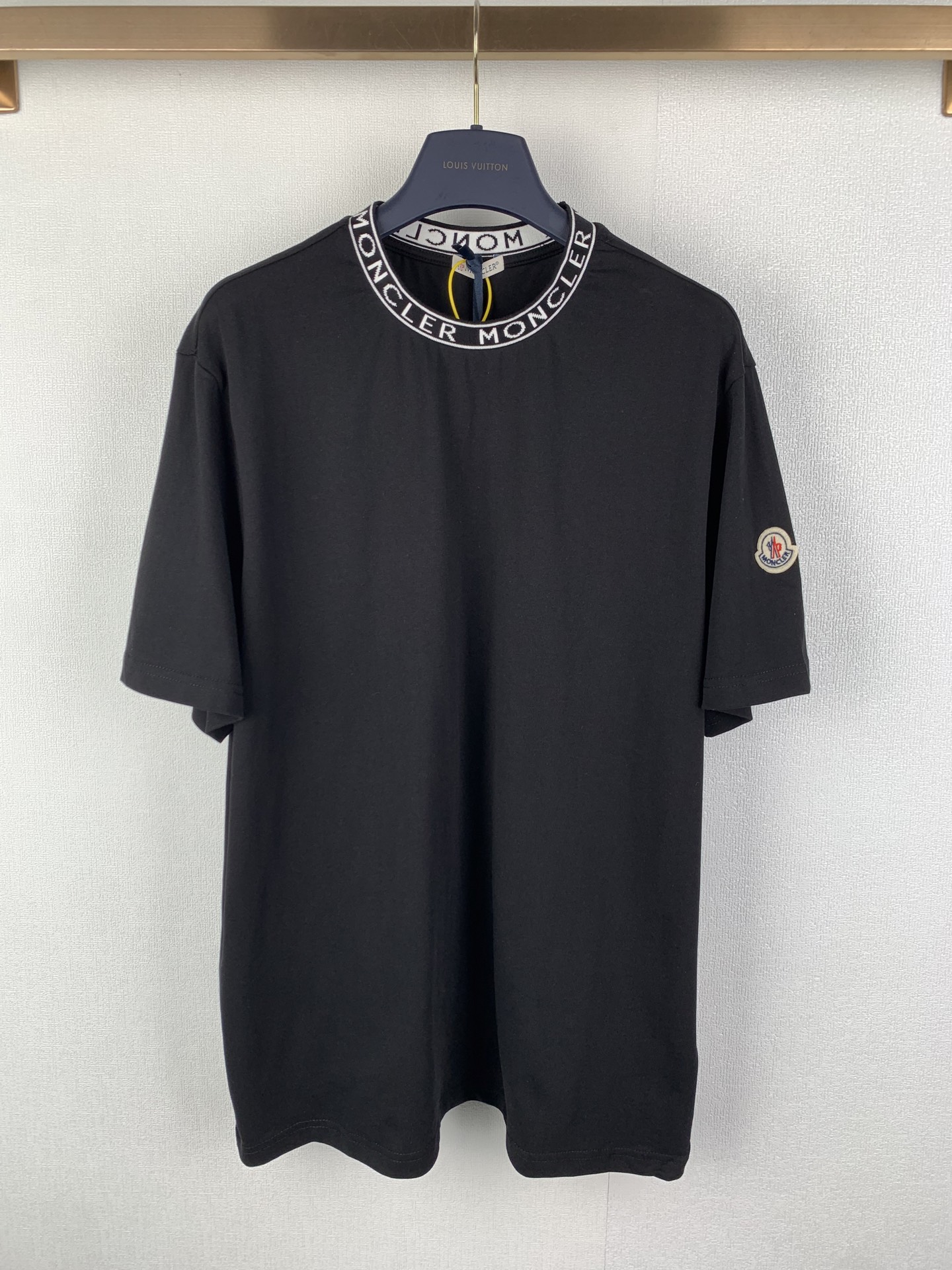 Moncler MONCLER/蒙口 徽标毛织领刺绣标识短袖T恤