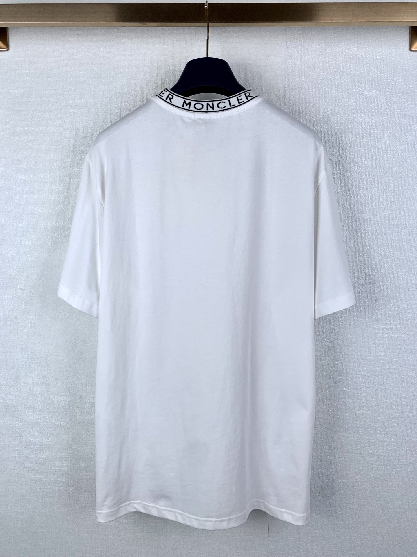 Moncler MONCLER/蒙口 徽标毛织领刺绣标识短袖T恤