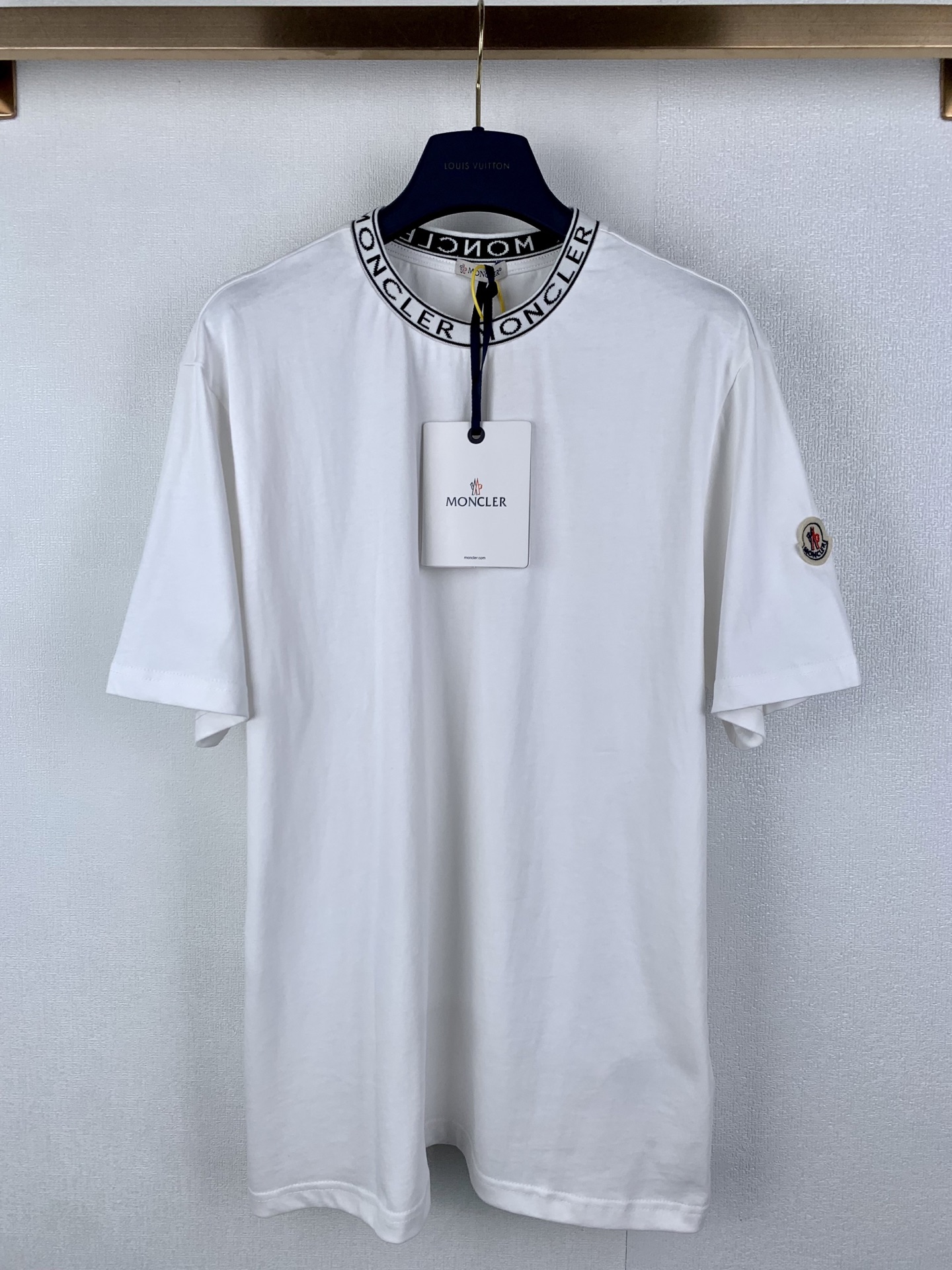 Moncler MONCLER/蒙口 徽标毛织领刺绣标识短袖T恤