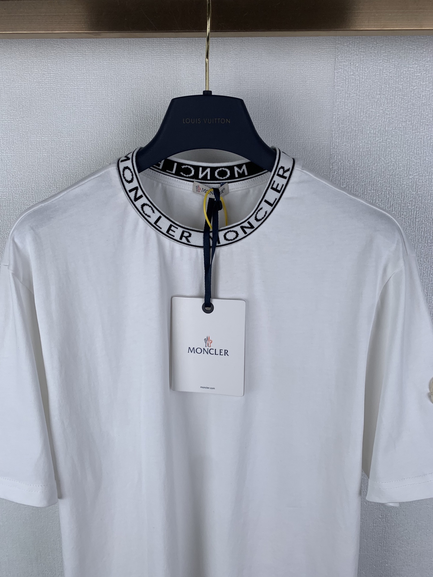 Moncler MONCLER/蒙口 徽标毛织领刺绣标识短袖T恤