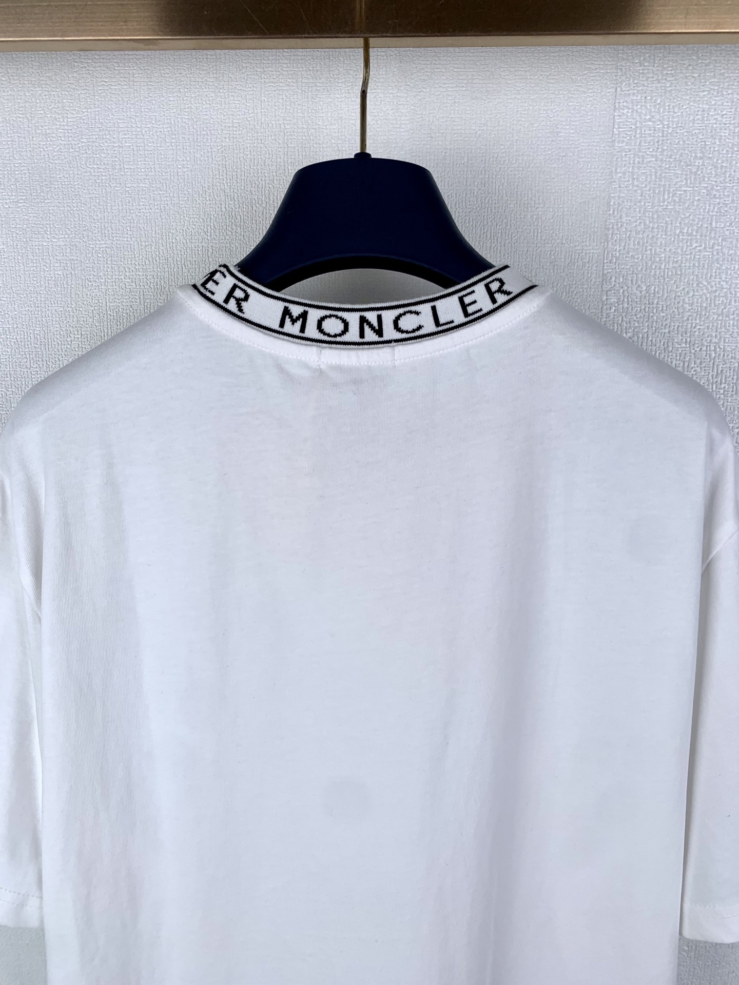 Moncler MONCLER/蒙口 徽标毛织领刺绣标识短袖T恤