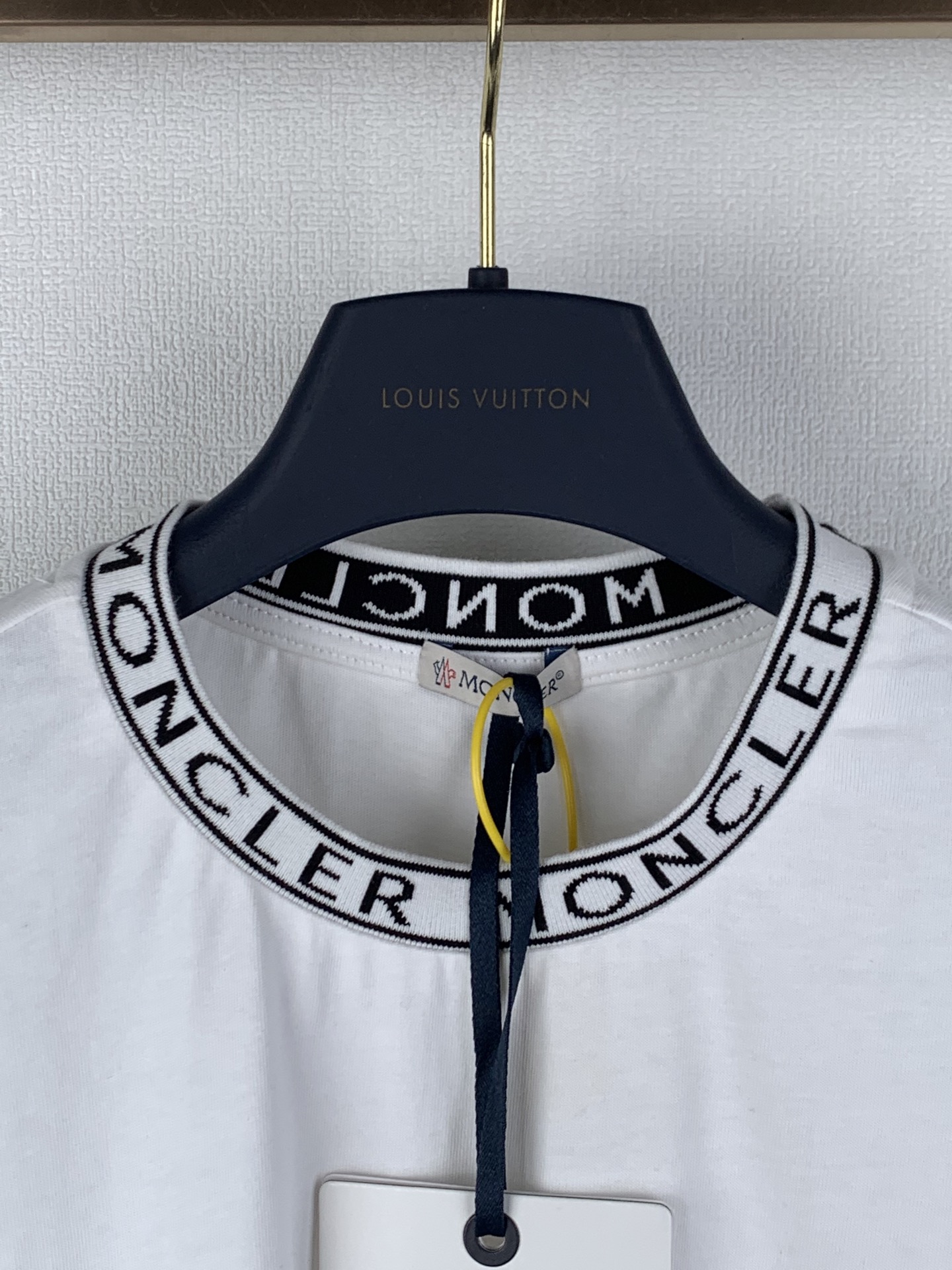 Moncler MONCLER/蒙口 徽标毛织领刺绣标识短袖T恤