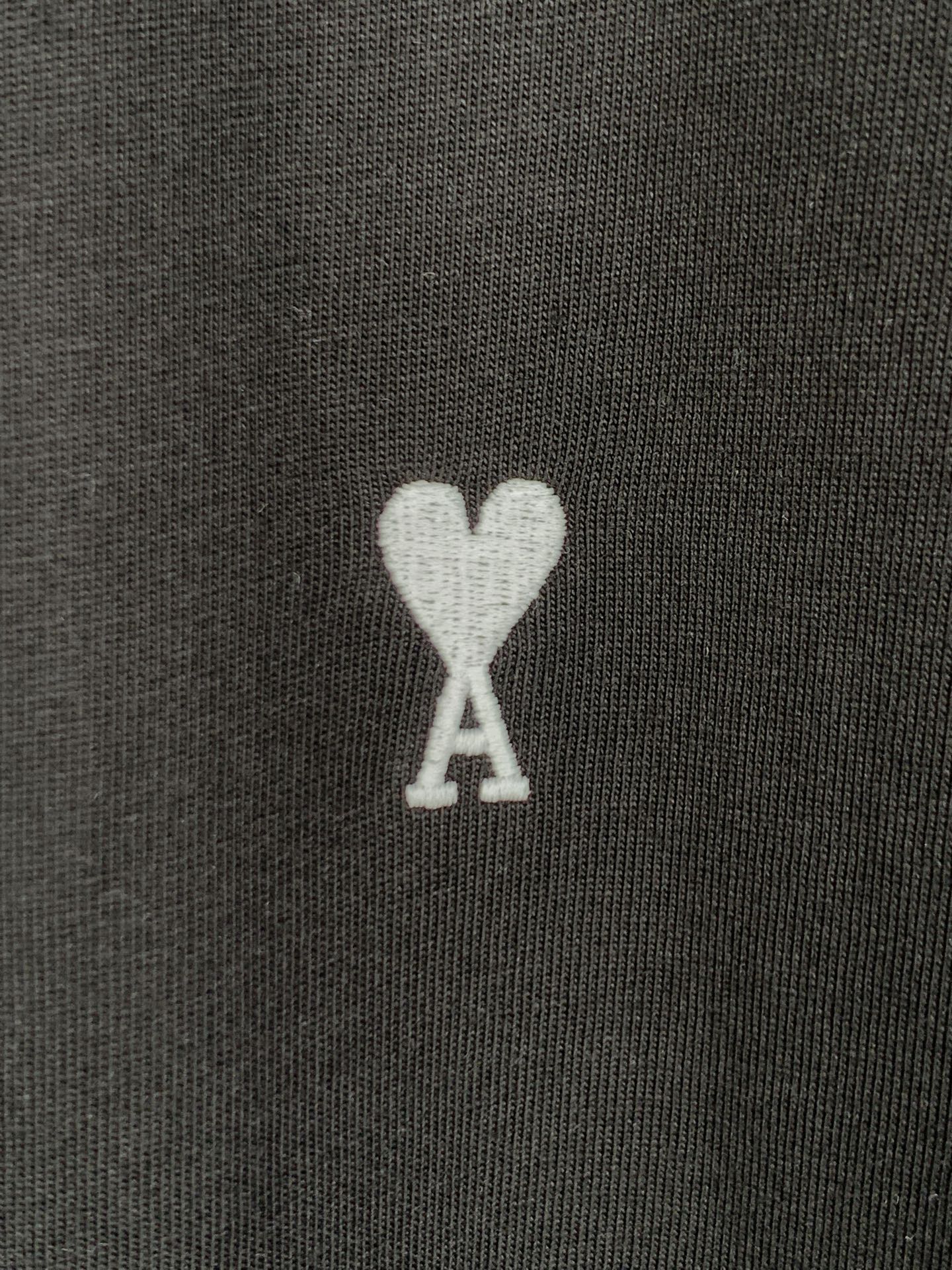 Ami Paris Ami Paris 26SS棉质刺绣ADC针织短袖T恤