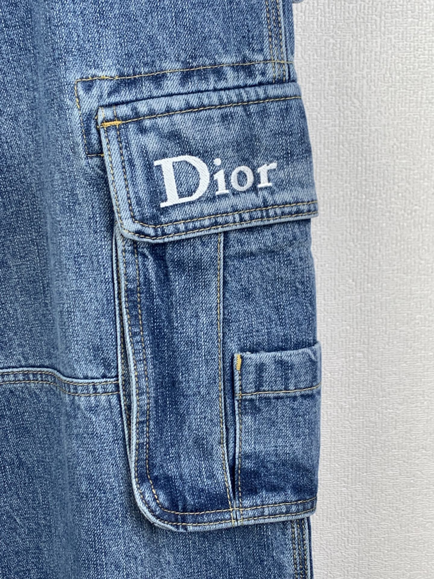 Dior Dior/迪奥 口袋刺绣工装牛仔裤长裤