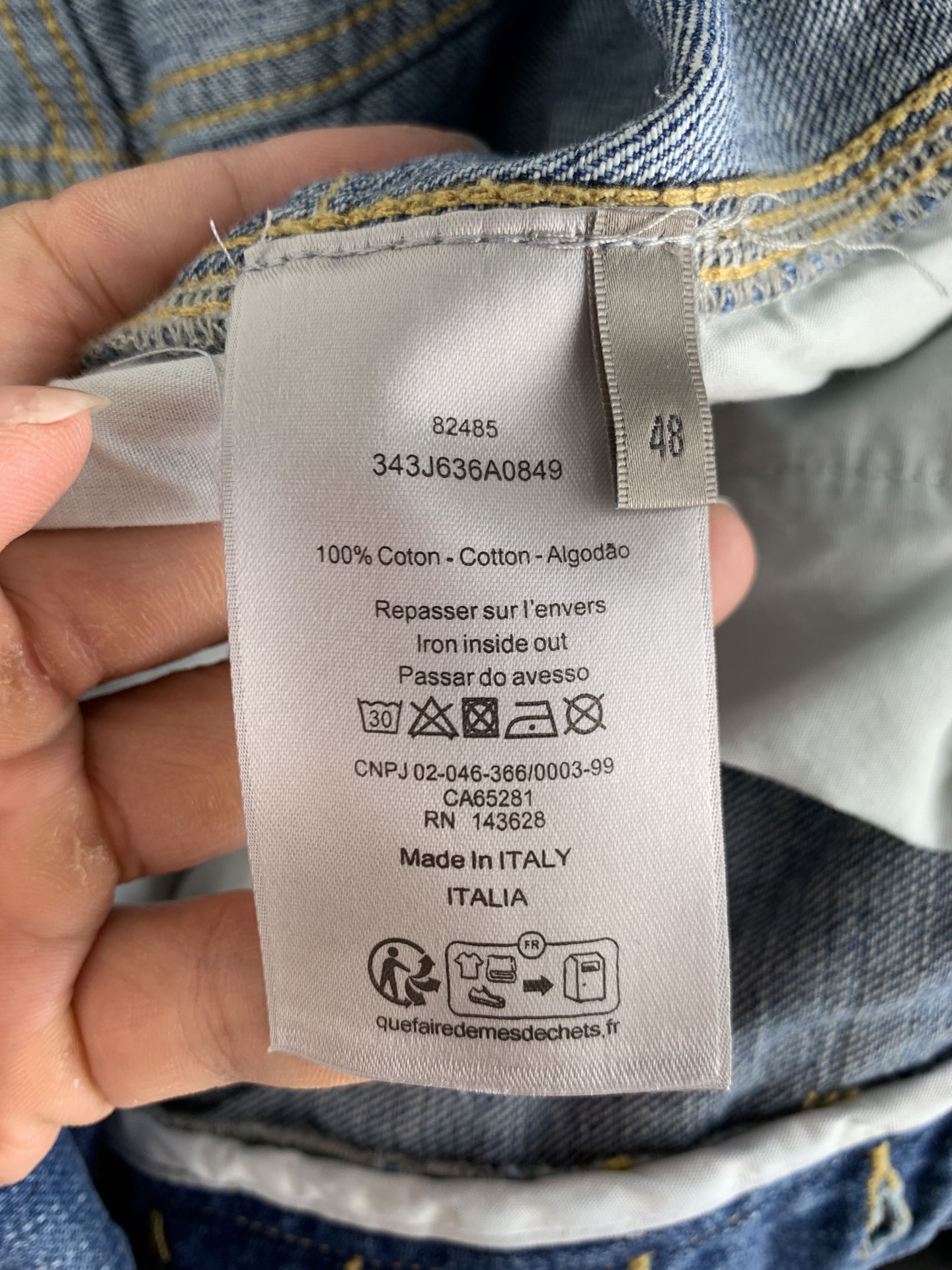Dior Dior/迪奥 口袋刺绣工装牛仔裤长裤